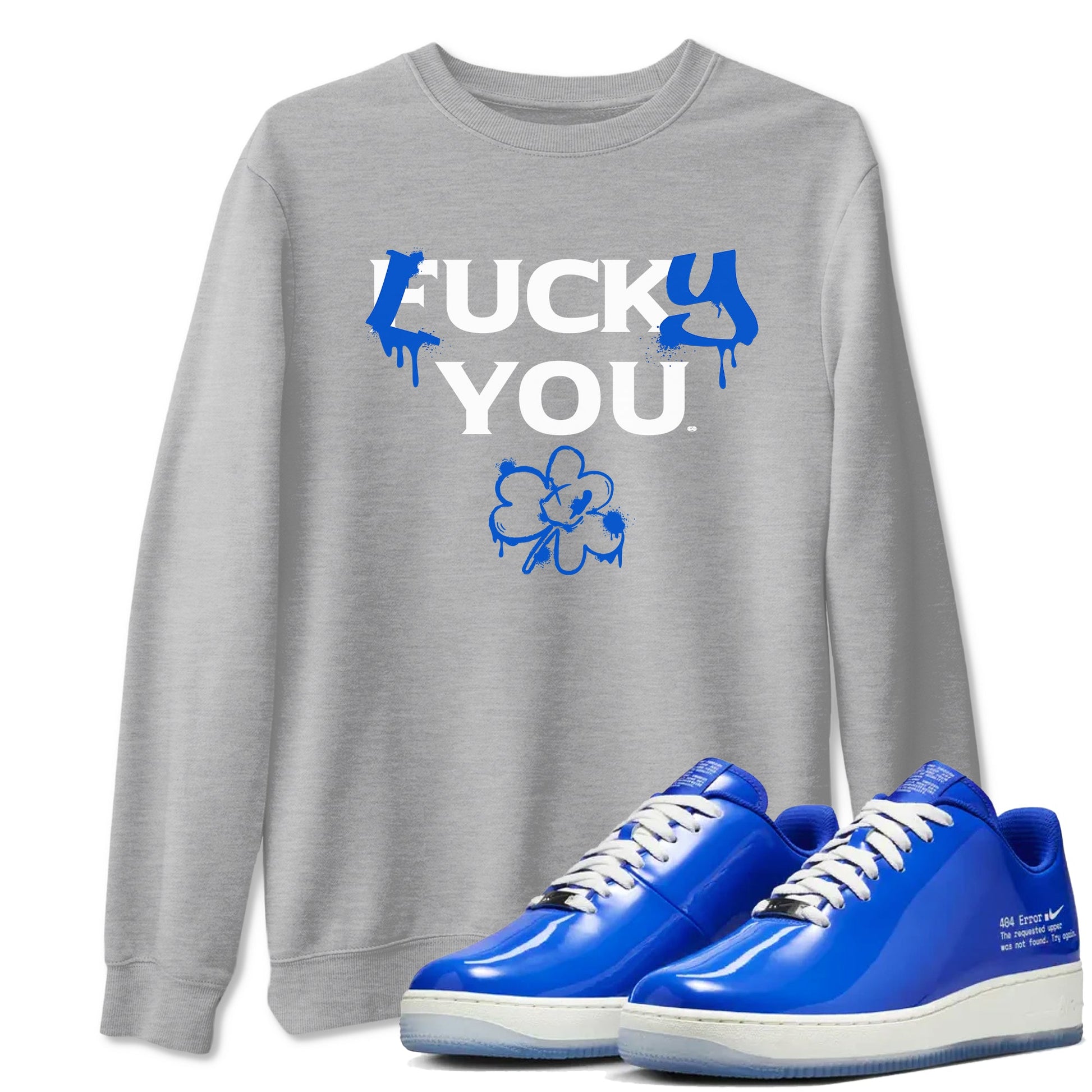 Air Force 1 404 Error shirt to match jordans Lucky You sneaker tees Air Force 1 404 Error SNRT Sneaker Release Tees unisex cotton Heather Grey 1 crew neck shirt