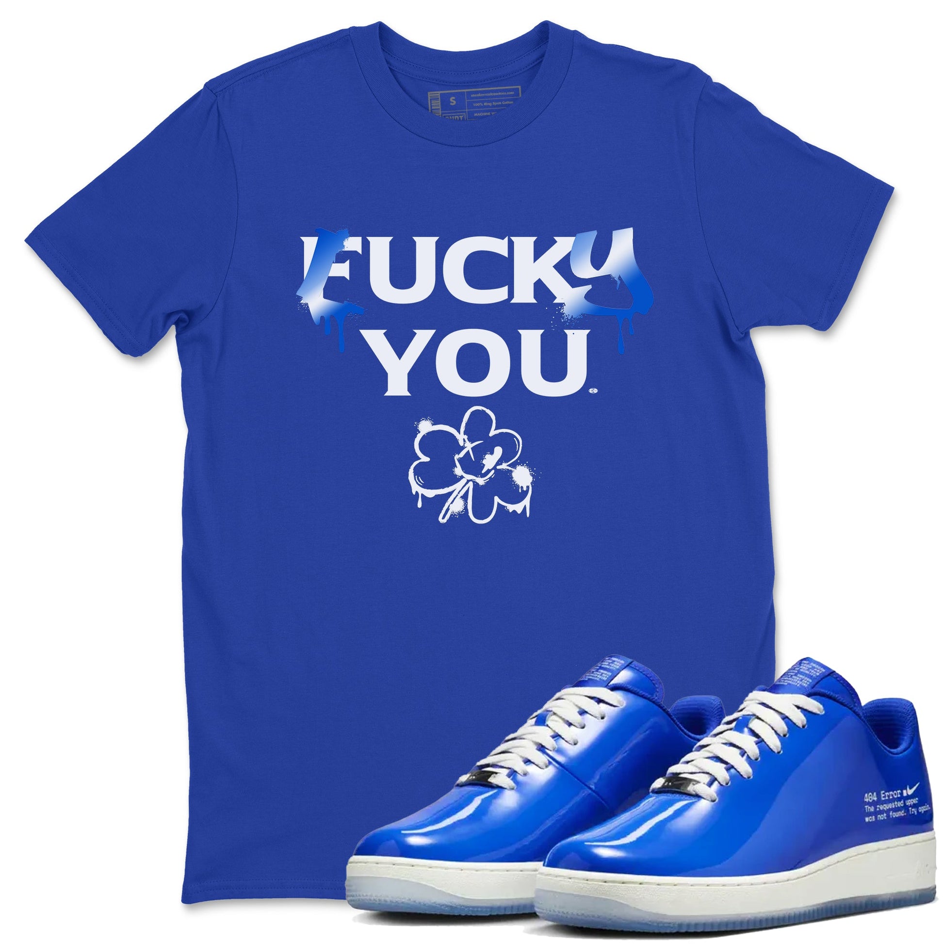 Air Force 1 404 Error shirt to match jordans Lucky You sneaker tees Air Force 1 404 Error SNRT Sneaker Release Tees unisex cotton Royal Blue 1 crew neck shirt