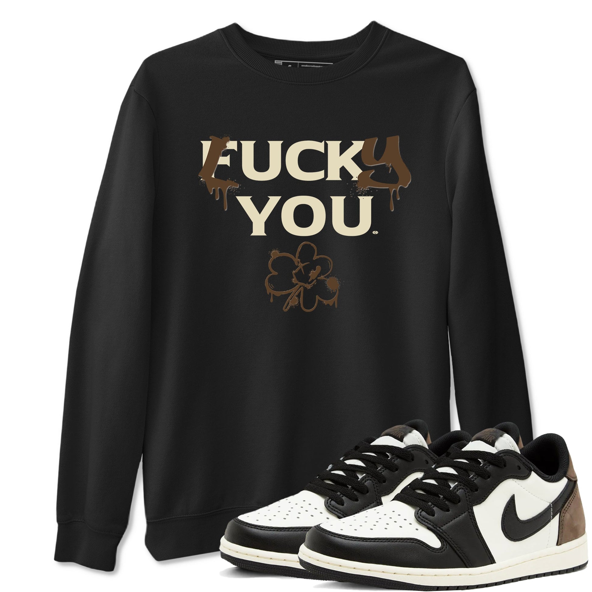 1s Mocha shirts to match jordans Lucky You sneaker match tees Air Jordan 1 Mocha match shoes to clothes SNRT Sneaker Tees unisex cotton Black 1 shirts