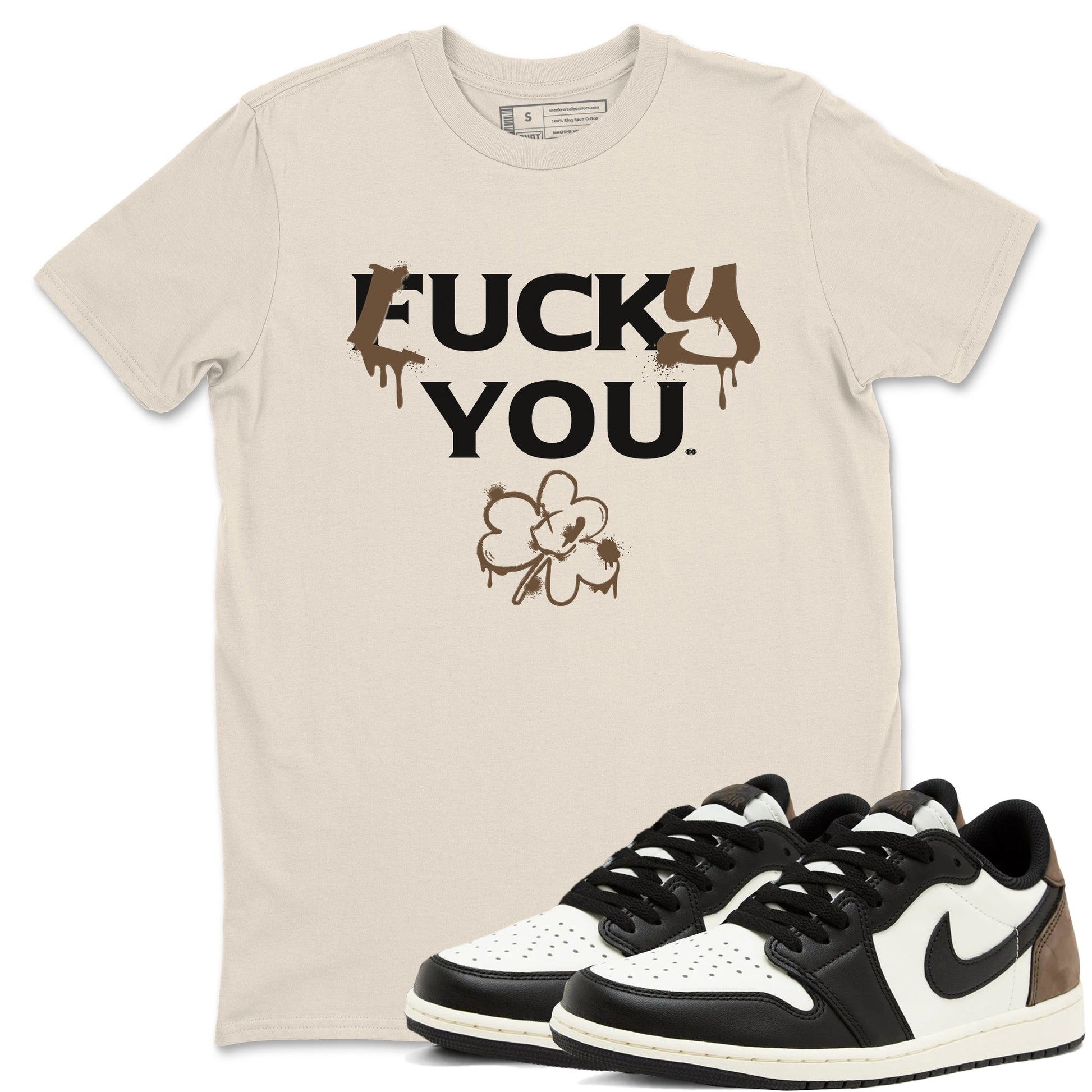 1s Mocha shirts to match jordans Lucky You sneaker match tees Air Jordan 1 Mocha match shoes to clothes SNRT Sneaker Tees unisex cotton Natural 1 shirts