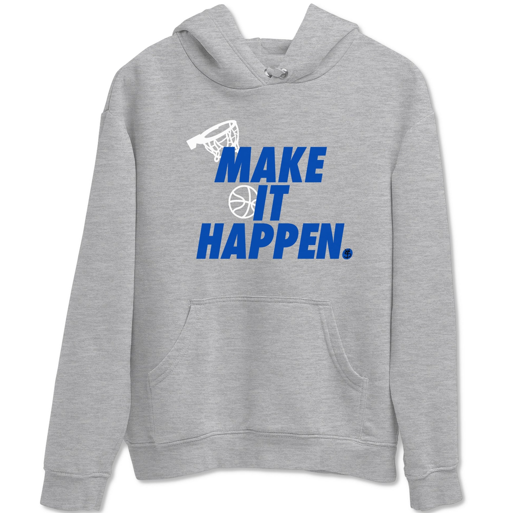 1s Game Royal shirts to match jordans Make It Happen sneaker match tees Air Jordan 1 Retro Low OG Game Royal match shoes to clothes SNRT Sneaker Tees unisex cotton Heather Grey 2 shirts