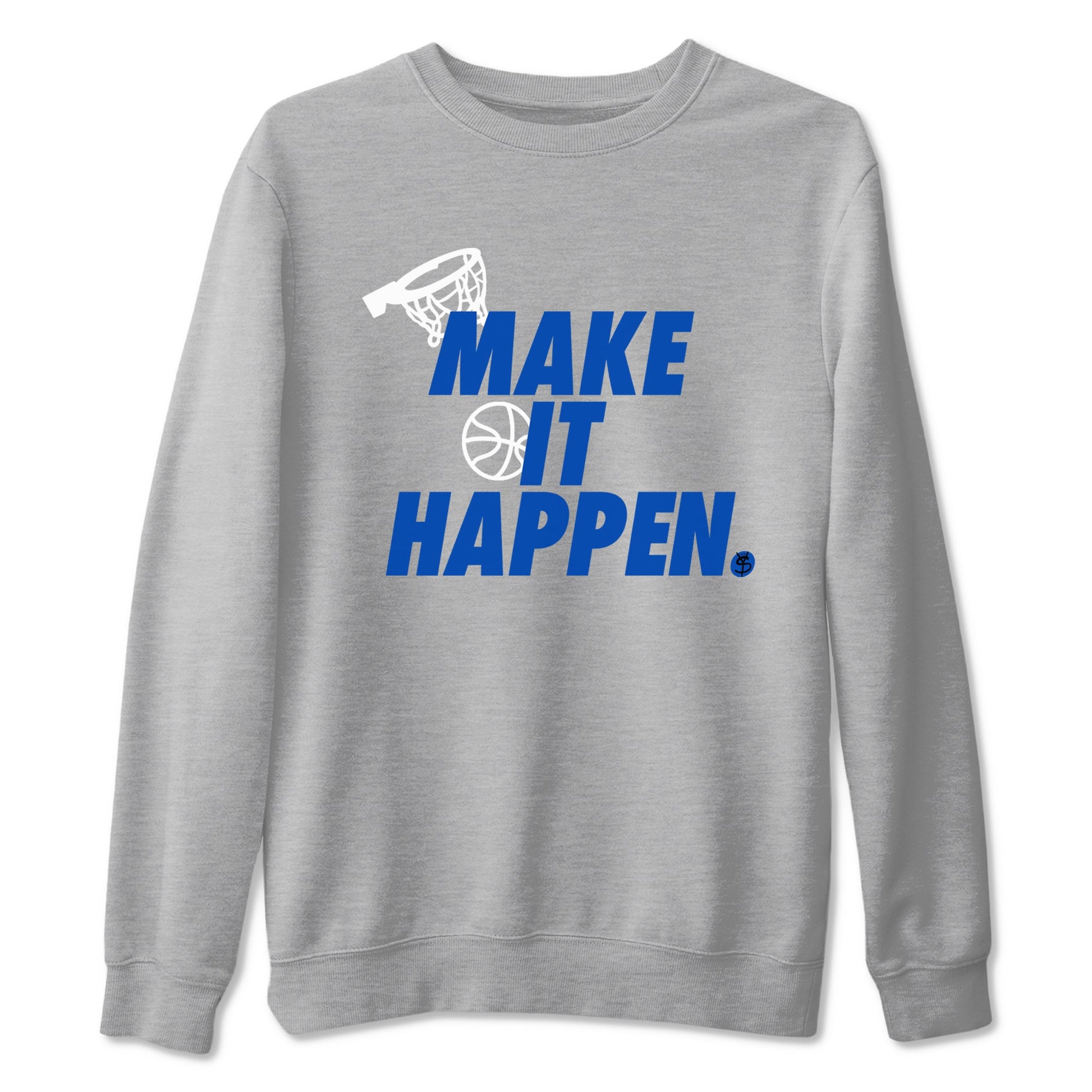 1s Game Royal shirts to match jordans Make It Happen sneaker match tees Air Jordan 1 Retro Low OG Game Royal match shoes to clothes SNRT Sneaker Tees unisex cotton Heather Grey 2 shirts