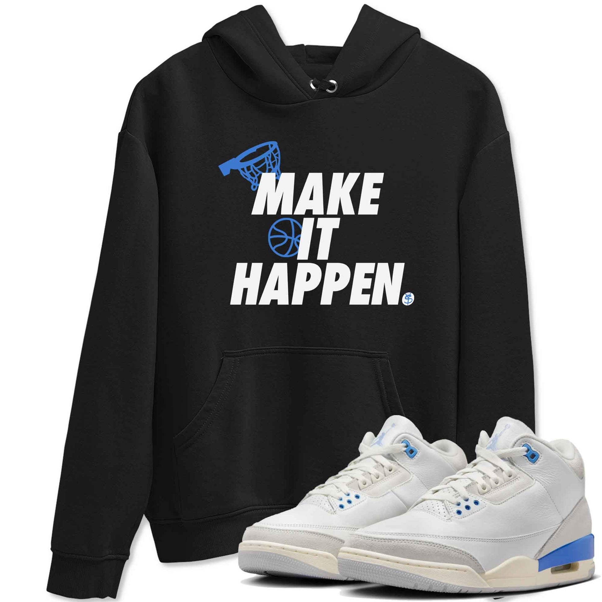 3s Lucky Shorts shirts to match jordans Make It Happen best t shirts to wear with jordans Air Jordan 3 Lucky Shorts match shoes to clothes SNRT Sneaker Tees unisex cotton Black 1 shirts