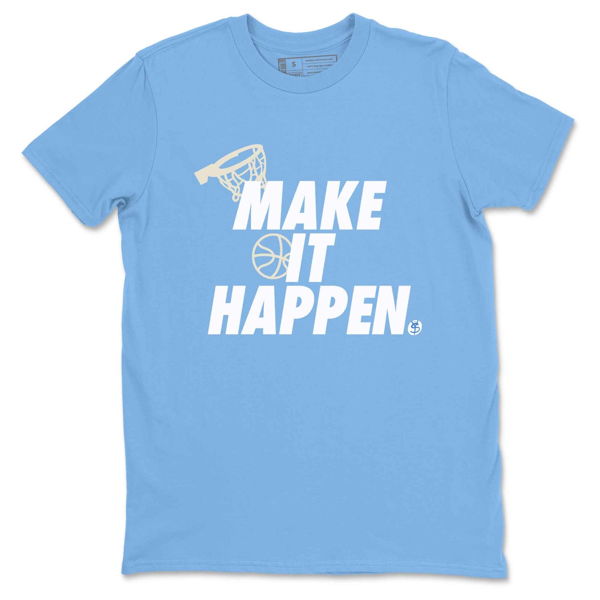3s Lucky Shorts shirts to match jordans Make It Happen best t shirts to wear with jordans Air Jordan 3 Lucky Shorts match shoes to clothes SNRT Sneaker Tees unisex cotton Carolina Blue 2 shirts