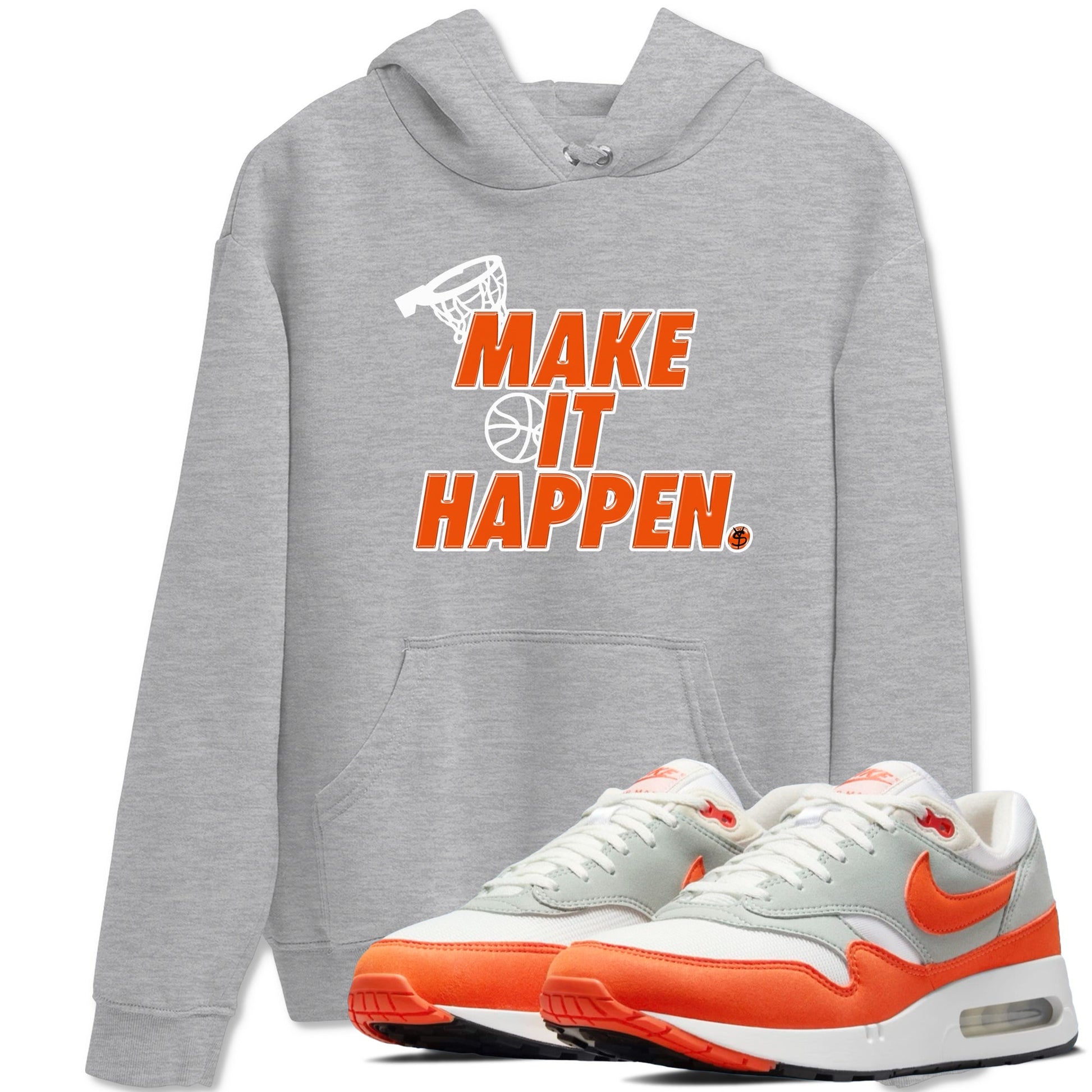 Air Max 1 OG '86 'Summit White and Cosmic Clay shirts to match jordans Make It Happen sneaker match tees Air Max 1 Cosmic Clay match shoes to clothes SNRT Sneaker Tees unisex cotton Heather Grey 1 shirts