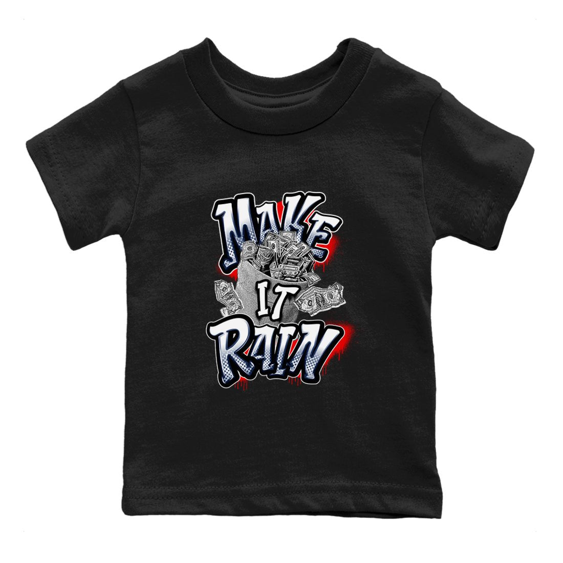 6s White And Midnight Navy shirts to match jordans Make It Rain Money sneaker match tees Air Jordan 6 White And Midnight Navy SNRT Sneaker Tees streetwear brand Baby and Youth Black 2 cotton tee