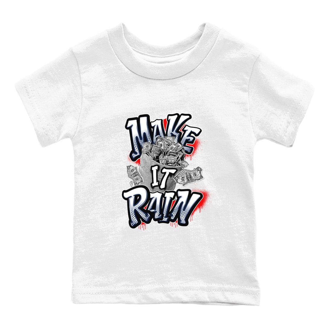 6s White And Midnight Navy shirts to match jordans Make It Rain Money sneaker match tees Air Jordan 6 White And Midnight Navy SNRT Sneaker Tees streetwear brand Baby and Youth White 2 cotton tee