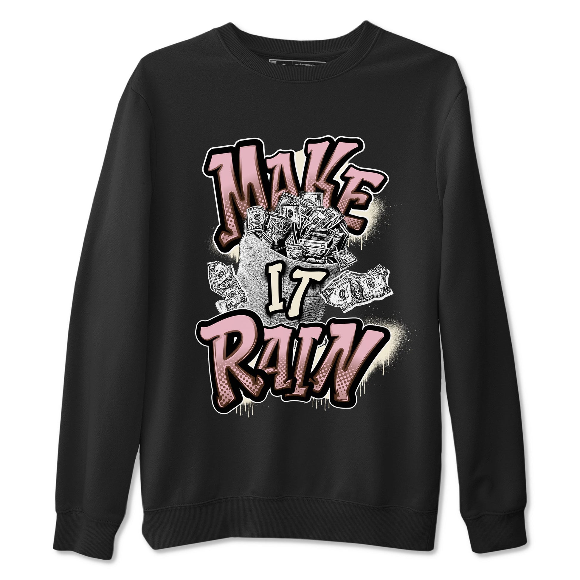 Dunk Cacao Wow And Pink Foam shirts to match jordans Make It Rain Money sneaker match tees Dunk Cacao Wow And Pink Foam SNRT Sneaker Tees streetwear brand Black 2 unisex cotton tee