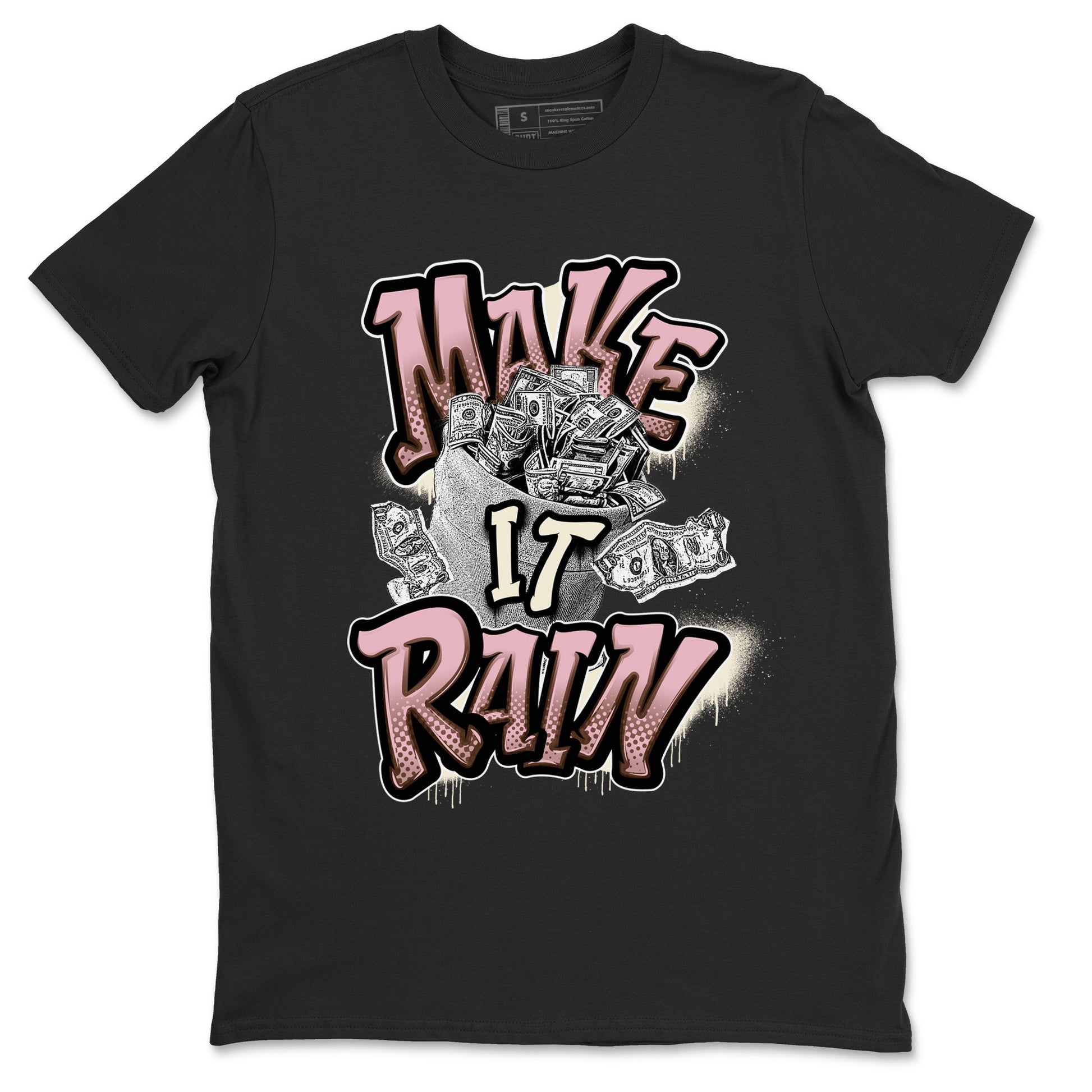 Dunk Cacao Wow And Pink Foam shirts to match jordans Make It Rain Money sneaker match tees Dunk Cacao Wow And Pink Foam SNRT Sneaker Tees streetwear brand Black 2 unisex cotton tee