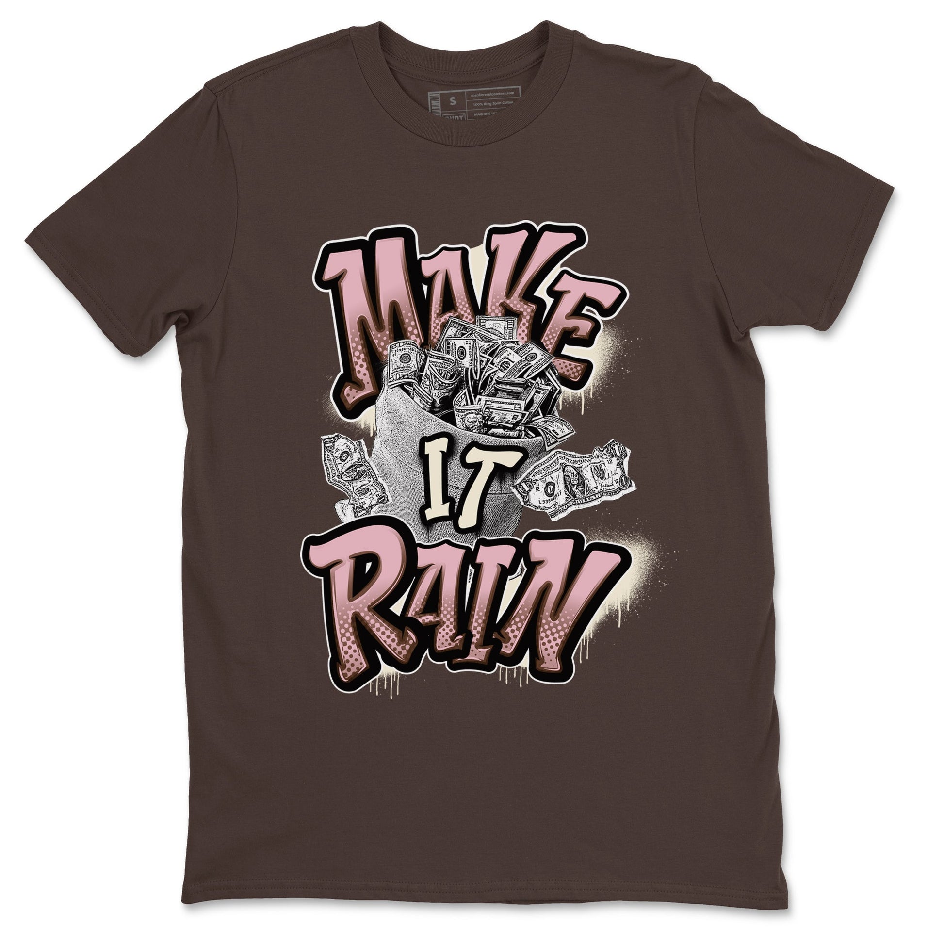 Dunk Cacao Wow And Pink Foam shirts to match jordans Make It Rain Money sneaker match tees Dunk Cacao Wow And Pink Foam SNRT Sneaker Tees streetwear brand Dark Chocolate 2 unisex cotton tee