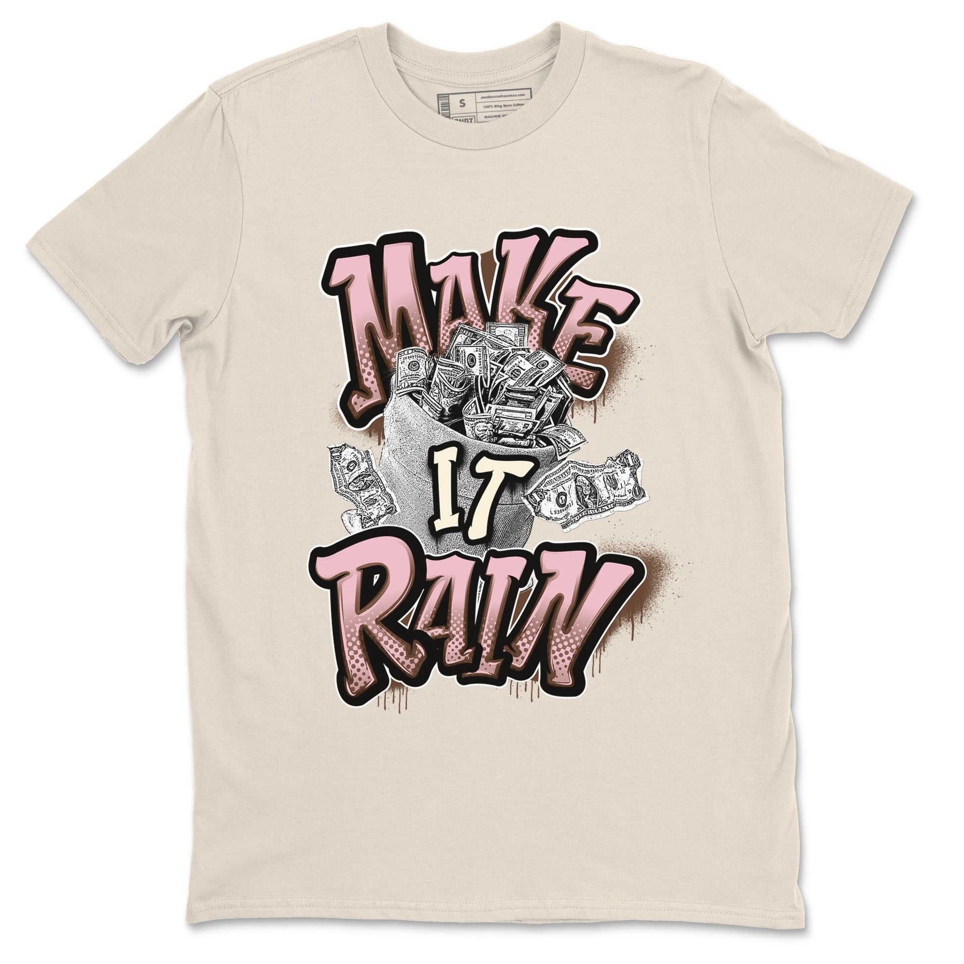 Dunk Cacao Wow And Pink Foam shirts to match jordans Make It Rain Money sneaker match tees Dunk Cacao Wow And Pink Foam SNRT Sneaker Tees streetwear brand Natural 2 unisex cotton tee