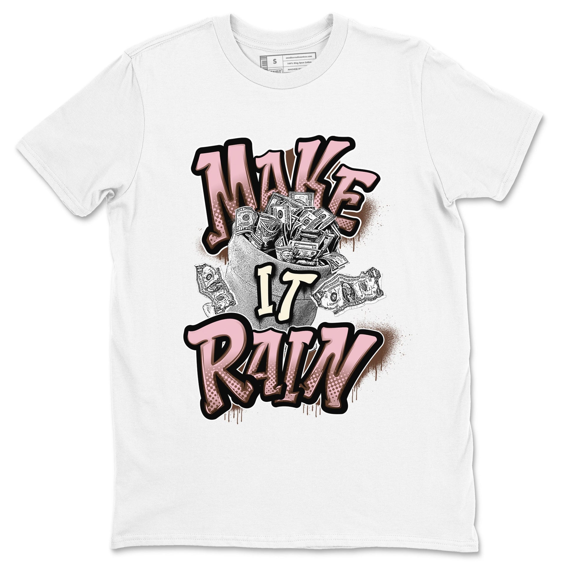 Dunk Cacao Wow And Pink Foam shirts to match jordans Make It Rain Money sneaker match tees Dunk Cacao Wow And Pink Foam SNRT Sneaker Tees streetwear brand White 2 unisex cotton tee