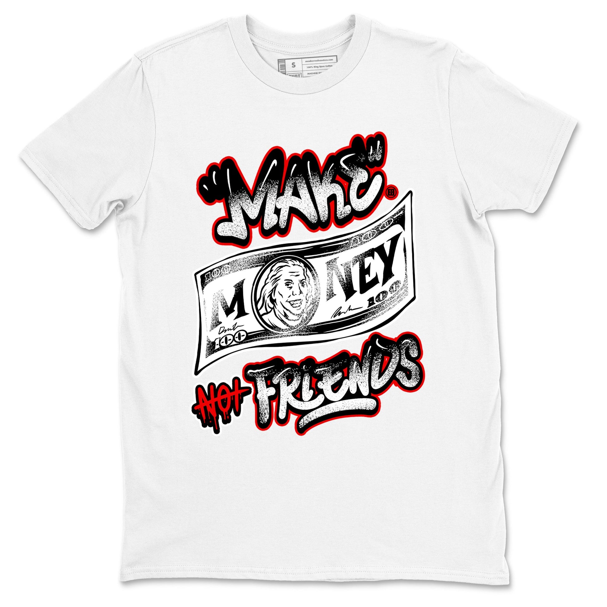 Air Jordan 14 Black Toe t shirts to match sneakers Make Money Not Friends sneaker match tees 14s Black Toe sneaker match tee SNRT Sneaker Tees unisex cotton White 2 shirts