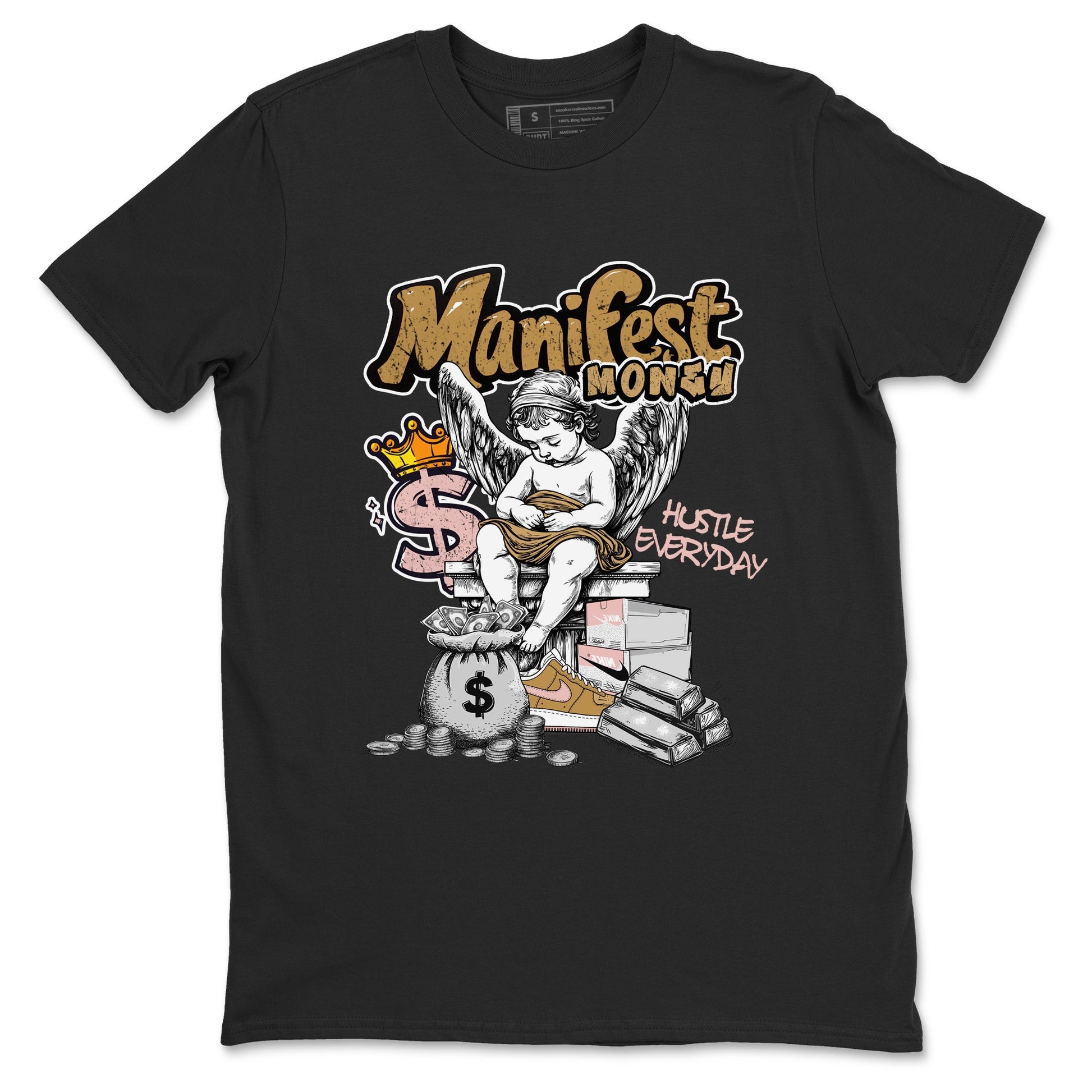 AF1 Linen shirts to match jordans Manifest Money sneaker match tees Air Force 1 Linen match shoes to clothes SNRT Sneaker Tees unisex cotton Black 2 shirts