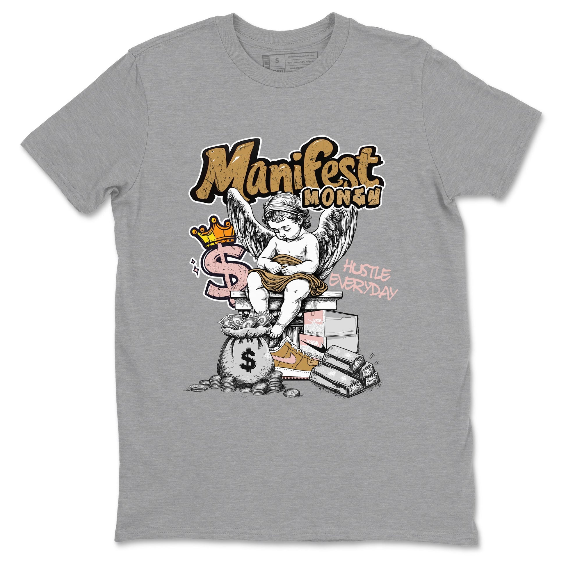AF1 Linen shirts to match jordans Manifest Money sneaker match tees Air Force 1 Linen match shoes to clothes SNRT Sneaker Tees unisex cotton Heather Grey 2 shirts