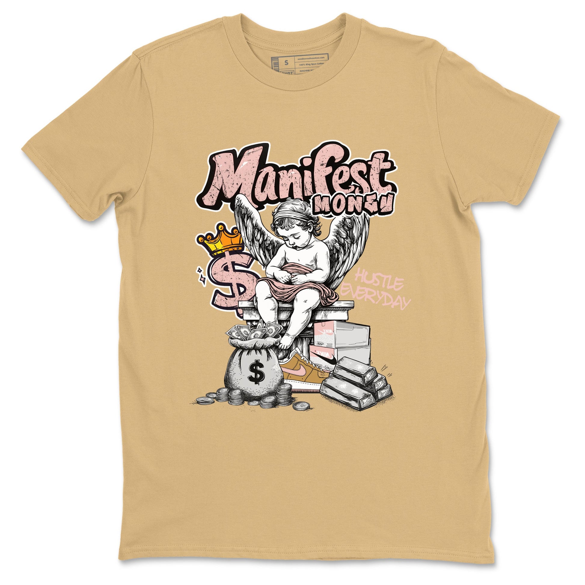 AF1 Linen shirts to match jordans Manifest Money sneaker match tees Air Force 1 Linen match shoes to clothes SNRT Sneaker Tees unisex cotton Old Gold 2 shirts