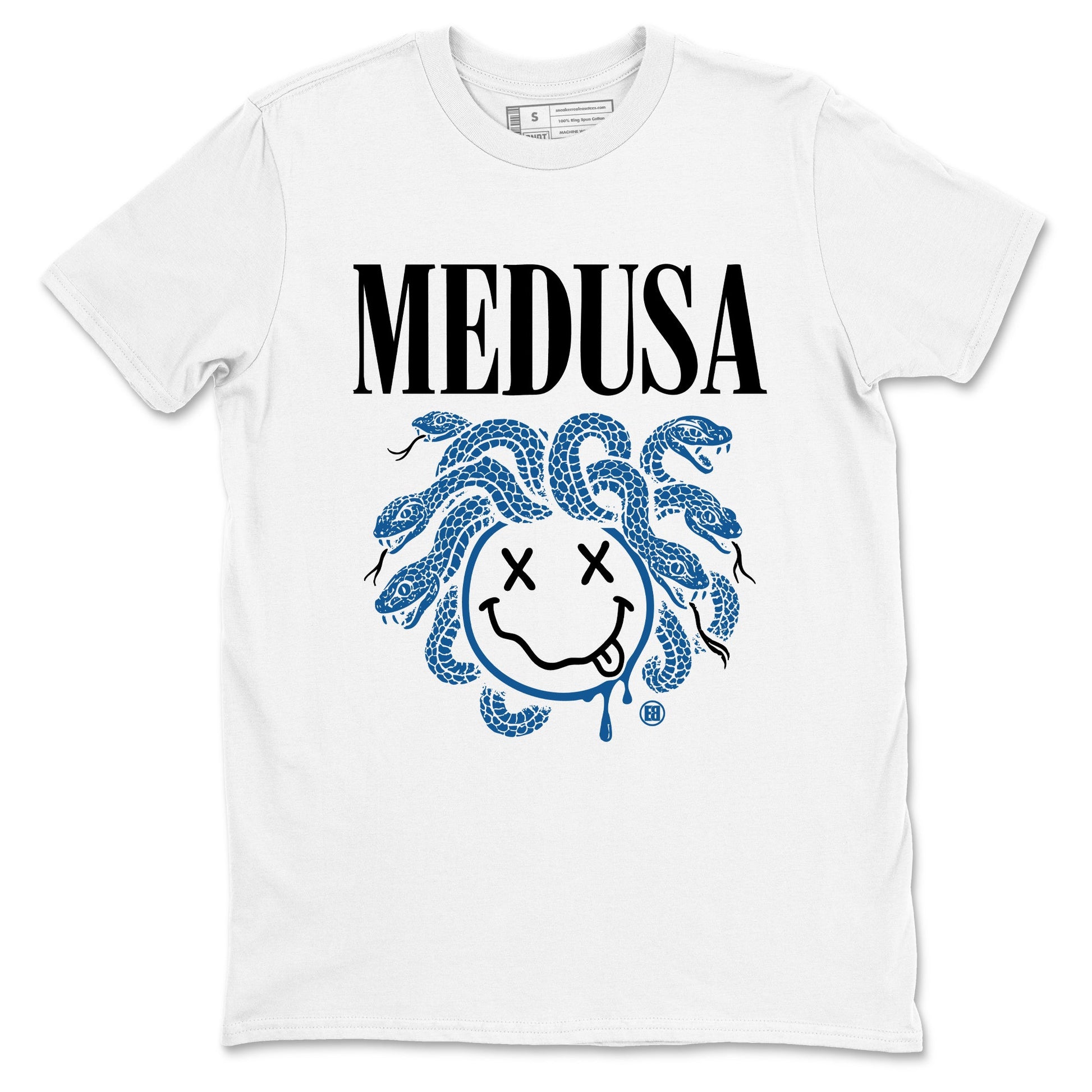 Sneaker match tees – Sneaker Tees To Match Air Jordan 1 x Travis Scott x Fragment Shoes – Medusa Drip Tee White 2
