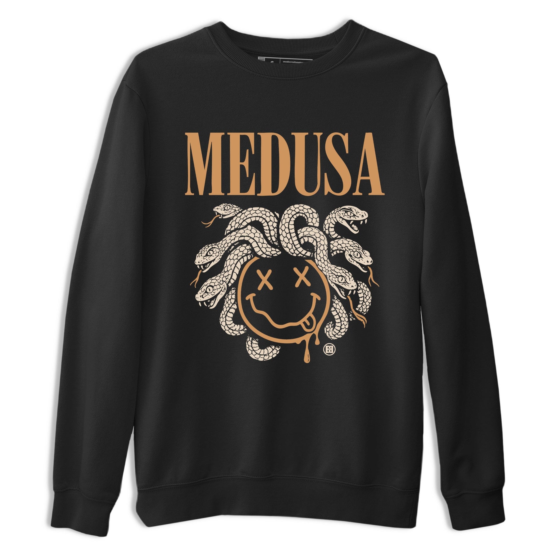 Sneaker match tees – Sneaker Tees To Match Air Jordan 3 Champagne and Oysters Shoes – Medusa Drip Tee Black 2