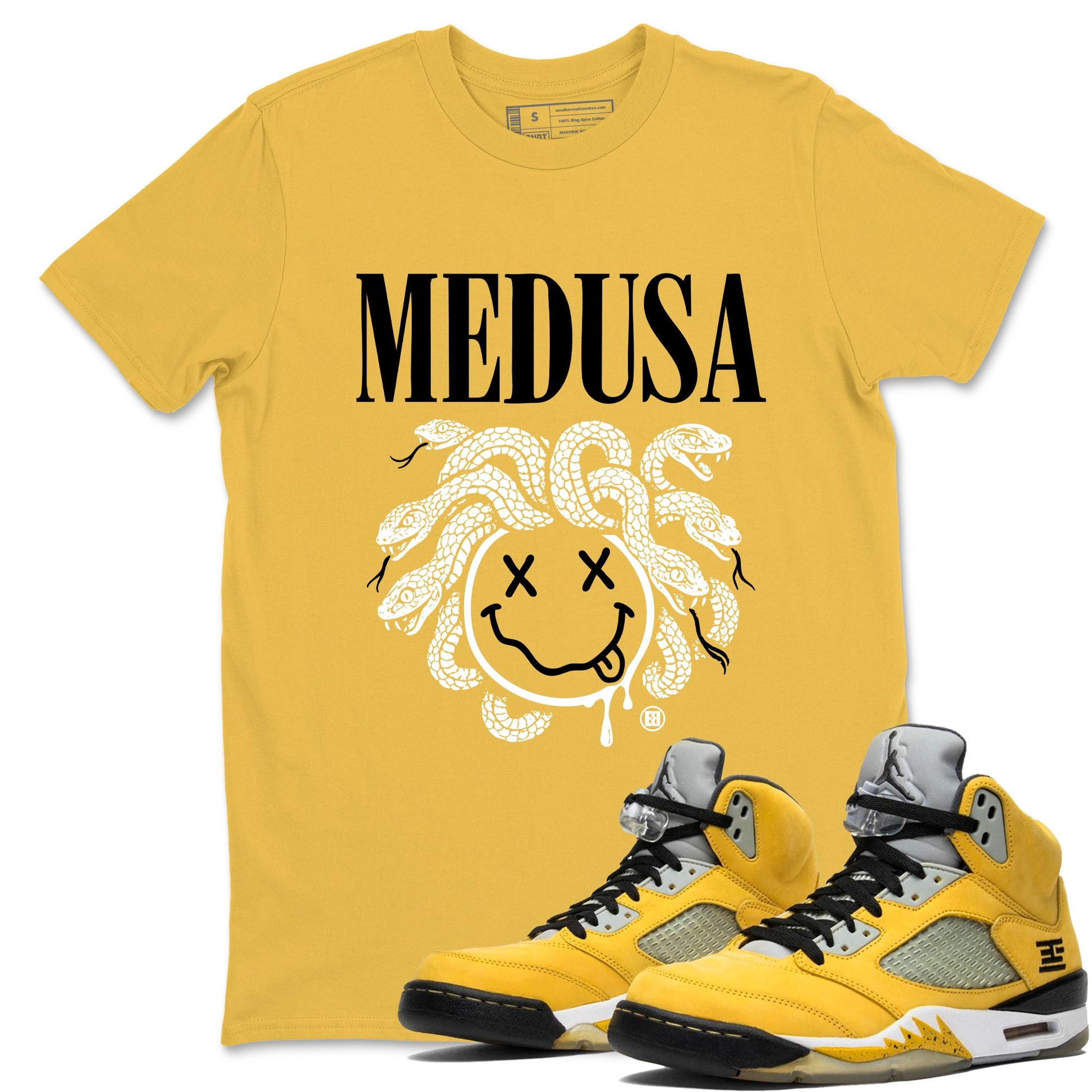5s Tokyo Sneaker match tees – Sneaker Tees To Match Air Jordan 5 Tokyo Shoes – Medusa Drip Tee Daisy 1