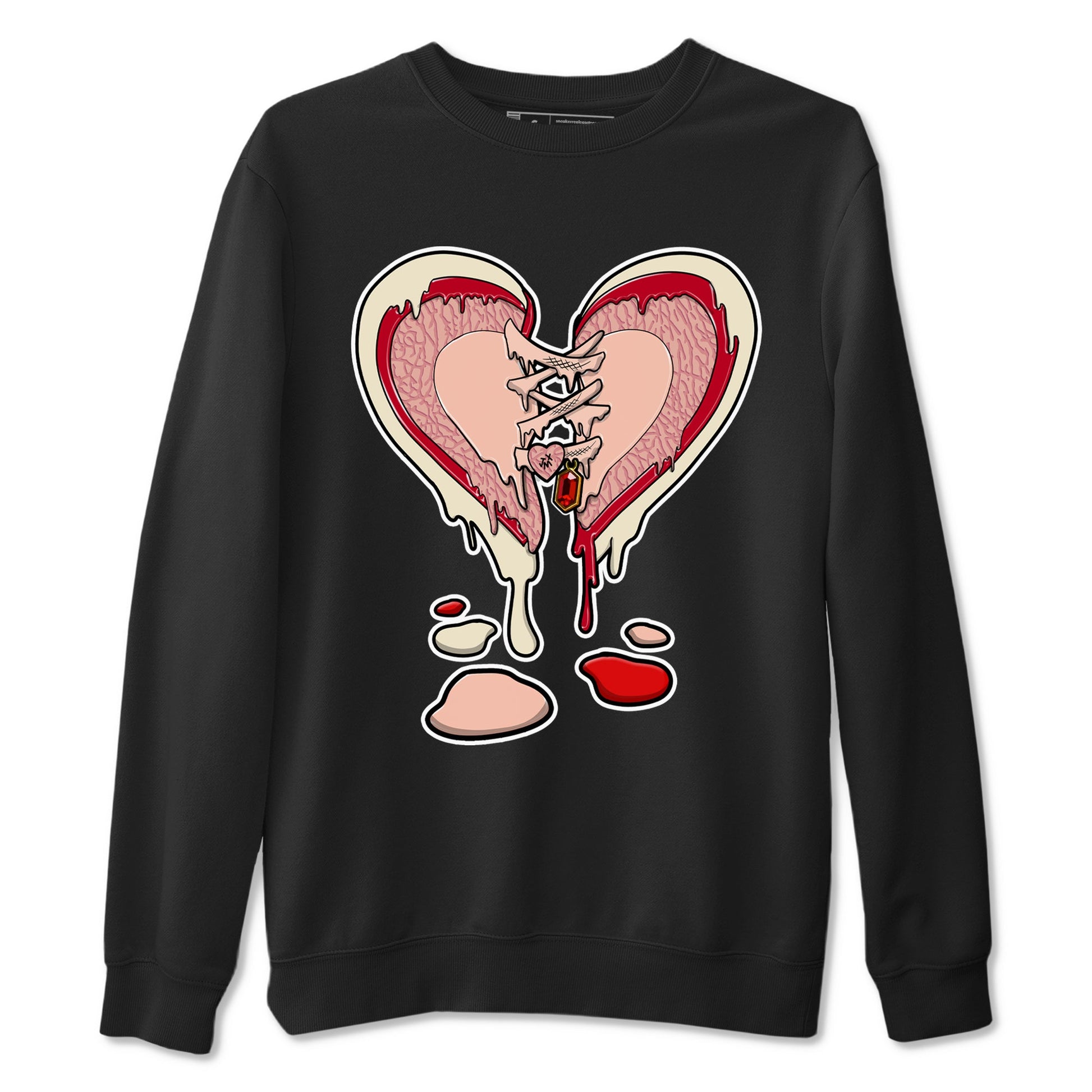 3s Valentines Day tee to match jordans Melting Heart sneaker match tees Air Jordan 3 "Treat Yourself" Washed Coral special Valentine's Day Gift SNRT Sneaker Tees Graphic Tee Black 2 shirts