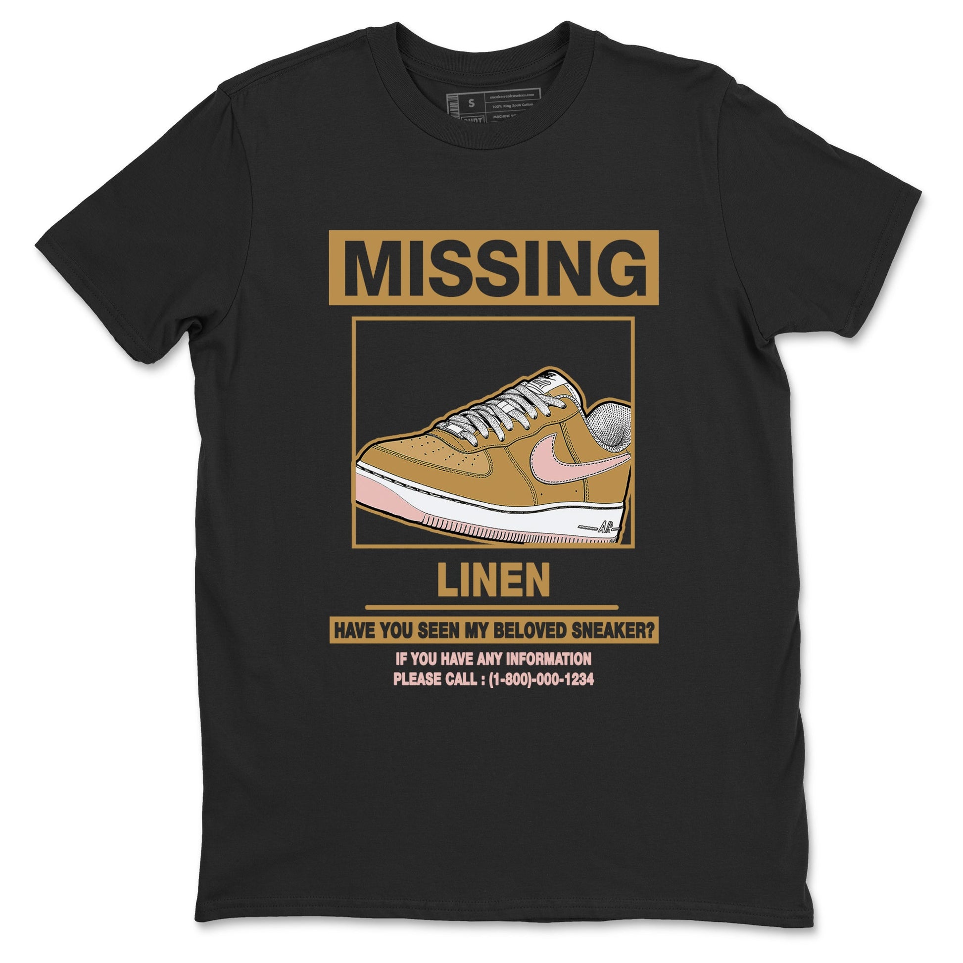 AF1 Linen shirts to match jordans Missing Sneaker sneaker match tees Air Force 1 Linen match shoes to clothes SNRT Sneaker Tees unisex cotton Black 2 shirts