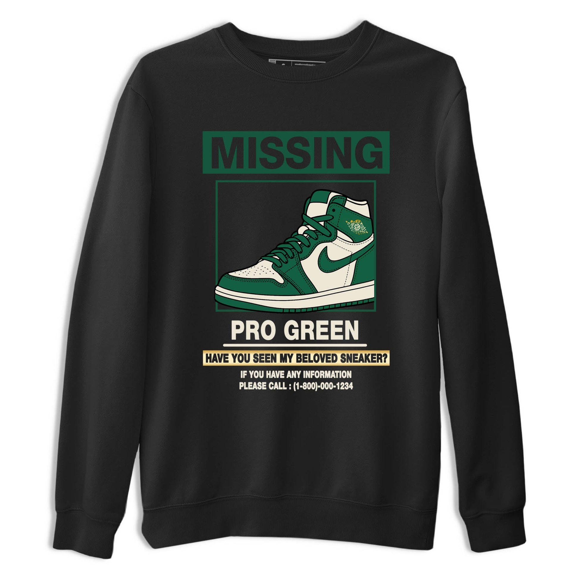 Sneaker Threads – Sneaker Tees To Match Air Jordan 1 Pro Green – Missing Sneaker Graphic Tee Black 2. Perfect for Jordan releases 2025 colorways.