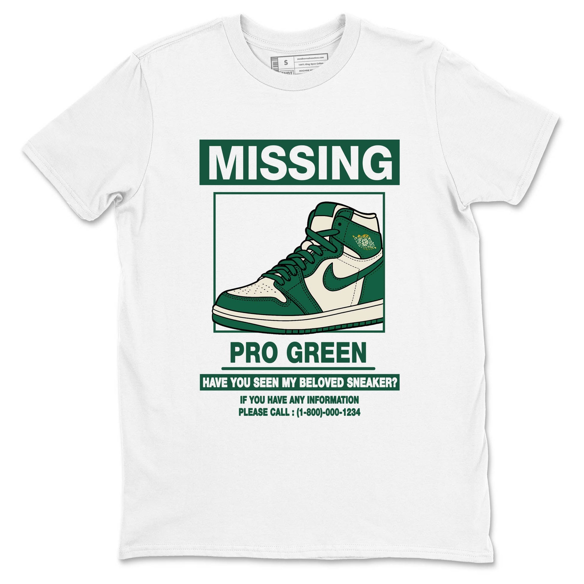 Sneaker Threads – Sneaker Tees To Match Air Jordan 1 Pro Green – Missing Sneaker Graphic Tee White 2. Perfect for Jordan releases 2025 colorways.