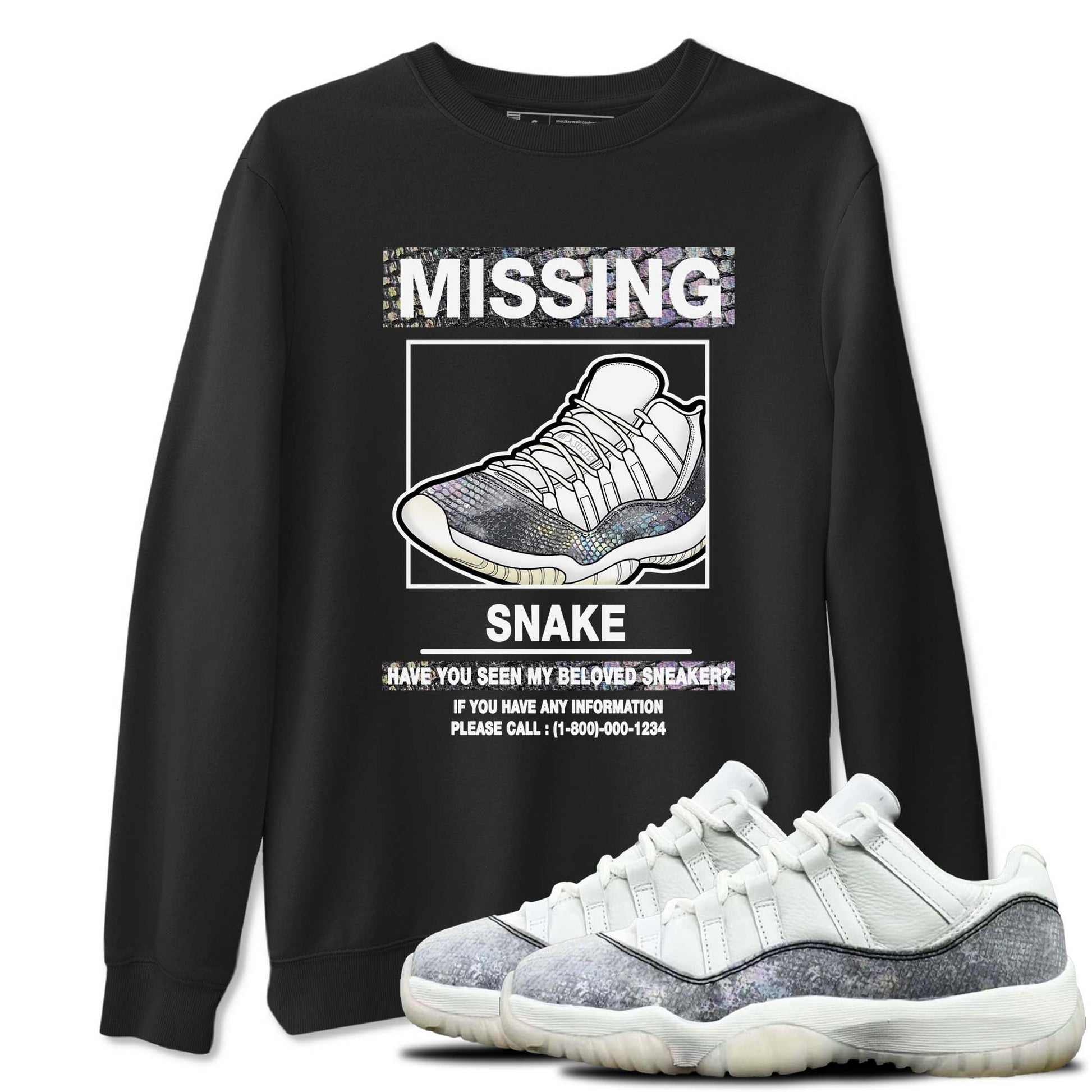 11s Year Of The Snake shirts to match jordans Missing Sneaker shirts to match jordans Air Jordan 11 Retro Low Year Of The Snake match shoes to clothes SNRT Sneaker Tees unisex cotton Black 1 shirts