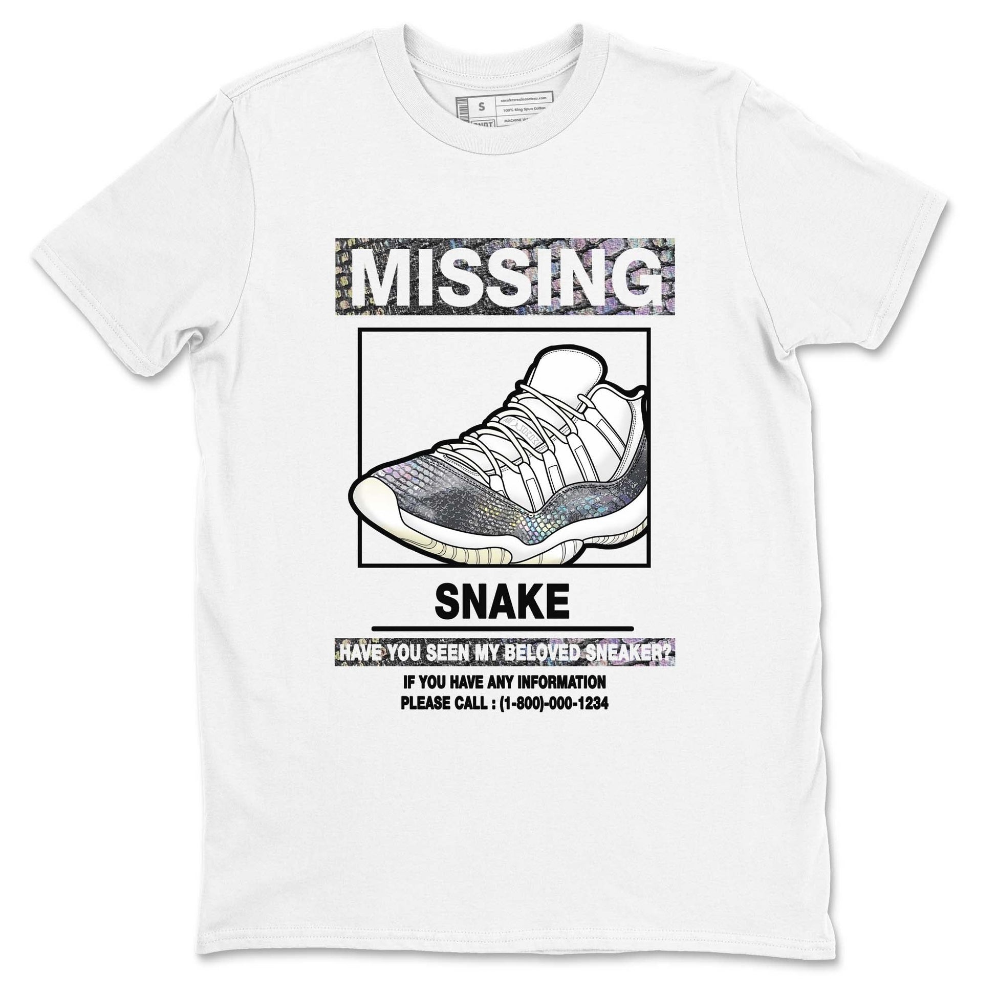 11s Year Of The Snake shirts to match jordans Missing Sneaker shirts to match jordans Air Jordan 11 Retro Low Year Of The Snake match shoes to clothes SNRT Sneaker Tees unisex cotton White 2 shirts