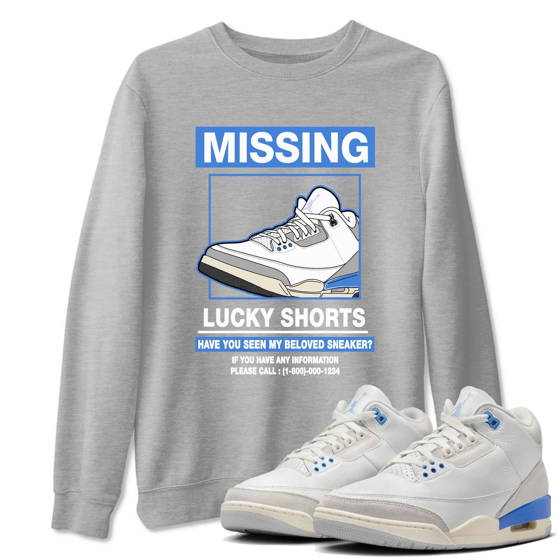 3s Lucky Shorts shirts to match jordans Missing Sneaker best t shirts to wear with jordans Air Jordan 3 Lucky Shorts match shoes to clothes SNRT Sneaker Tees unisex cotton Heather Grey 1 shirts