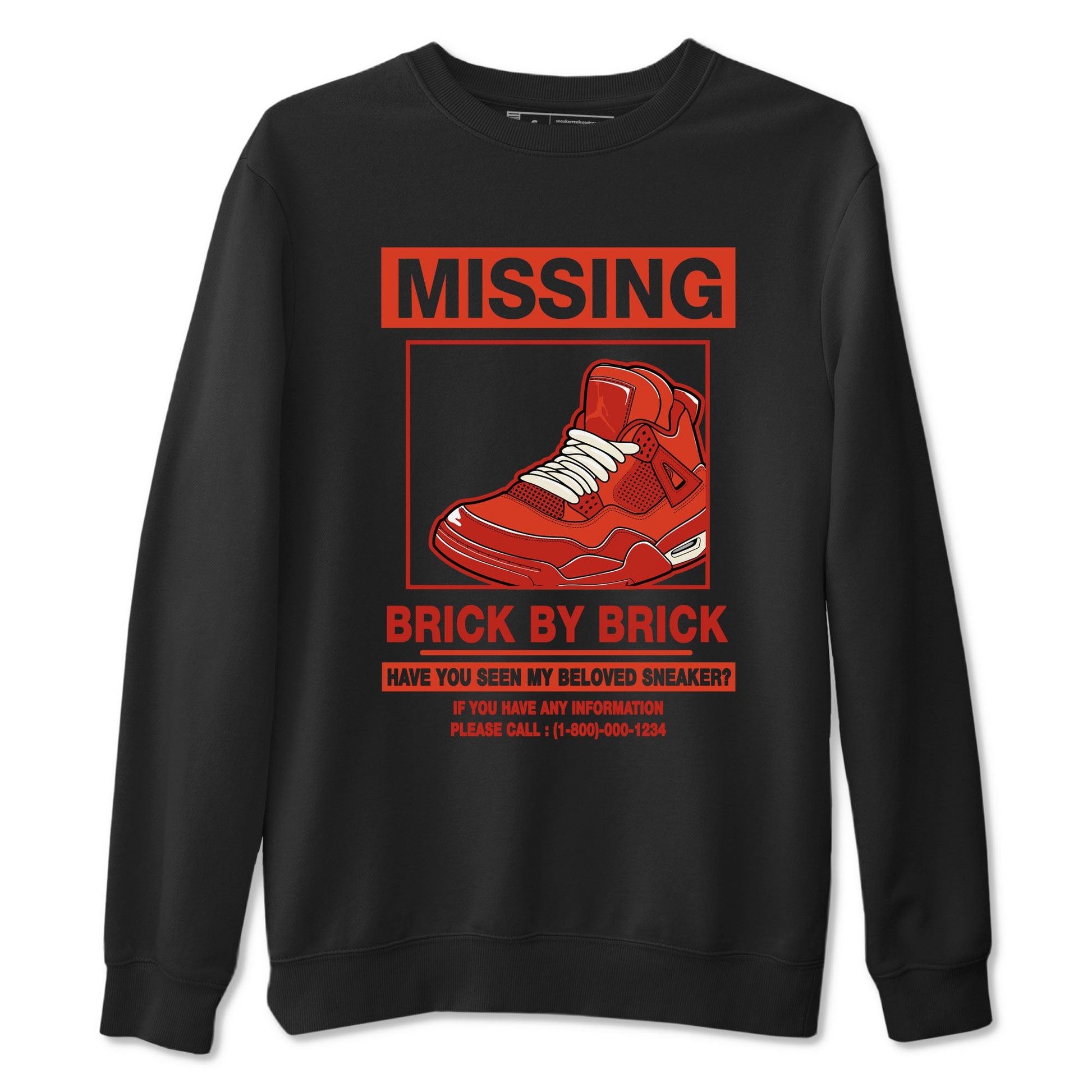 Nigel Sylvester x Air Jordan 4 Brick by Brick shirts to match jordans Missing Sneaker sneaker match tees Air Jordan 4 Brick By Brick match shoes to clothes SNRT Sneaker Tees unisex cotton Black 2 shirts