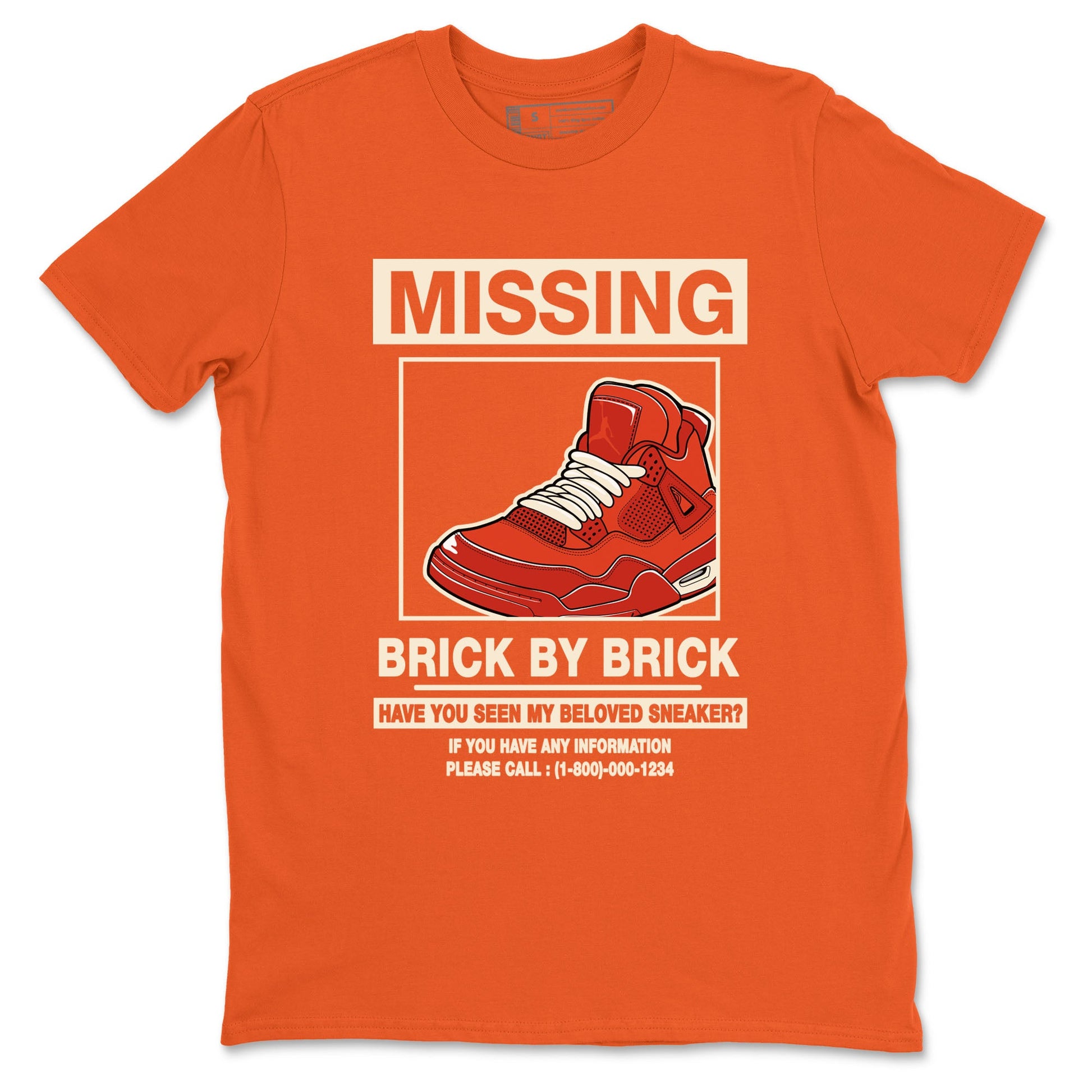 Nigel Sylvester x Air Jordan 4 Brick by Brick shirts to match jordans Missing Sneaker sneaker match tees Air Jordan 4 Brick By Brick match shoes to clothes SNRT Sneaker Tees unisex cotton Orange 2 shirts