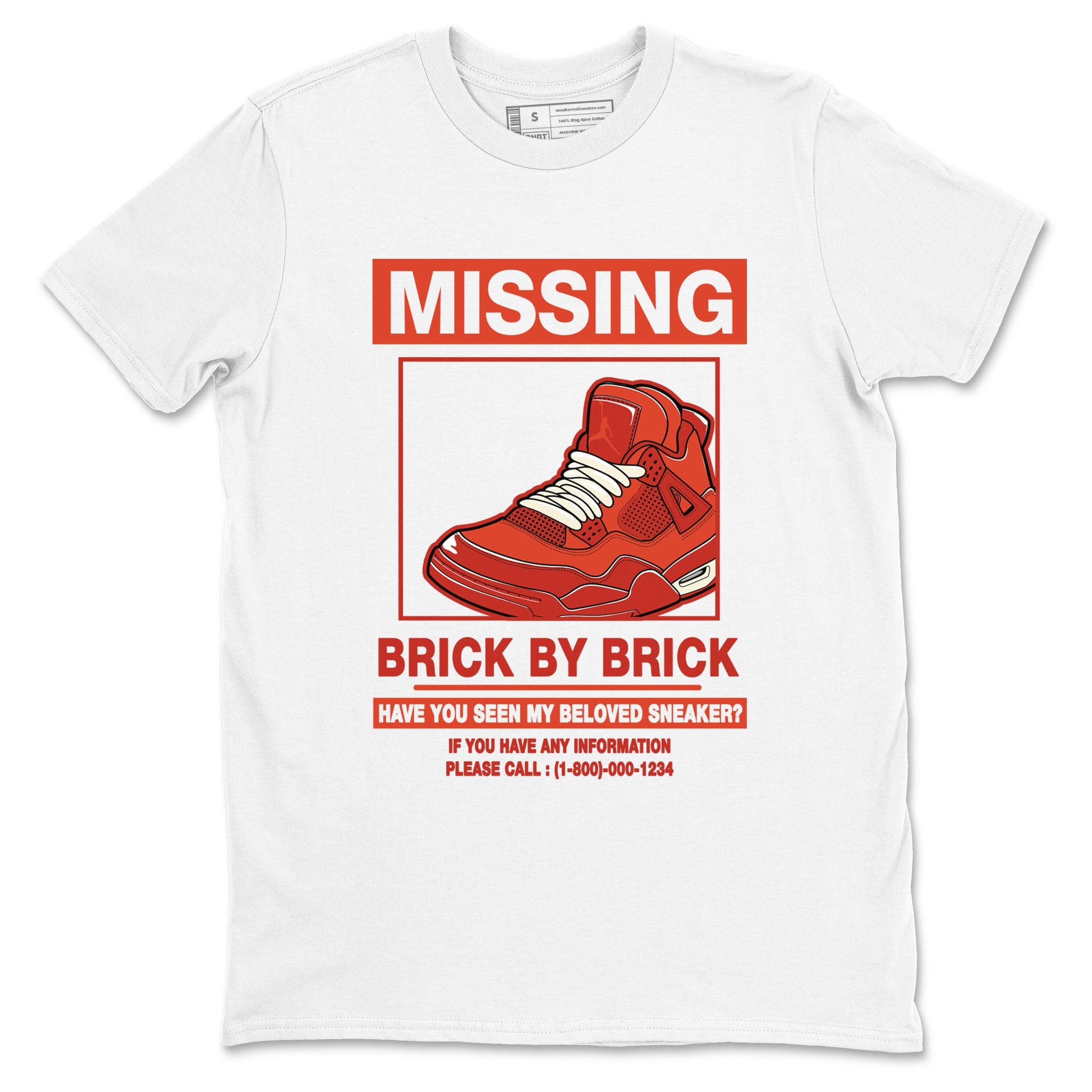 Nigel Sylvester x Air Jordan 4 Brick by Brick shirts to match jordans Missing Sneaker sneaker match tees Air Jordan 4 Brick By Brick match shoes to clothes SNRT Sneaker Tees unisex cotton White 2 shirts