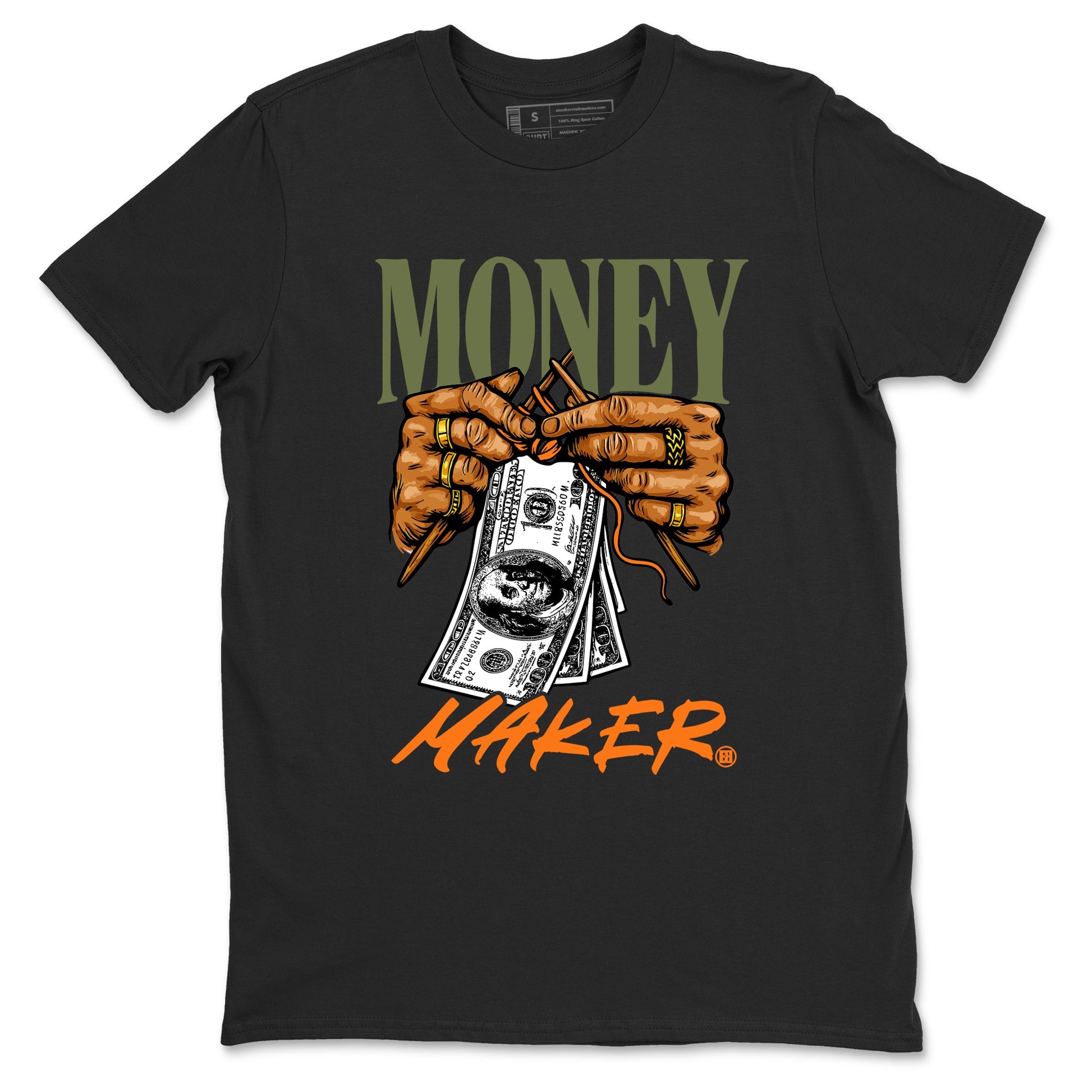 Sneaker match tees – Sneaker Tees To Match Undefeated inspired colorways Air Jordan 4 OG Olive Shoes – Money Maker Tee Black 2