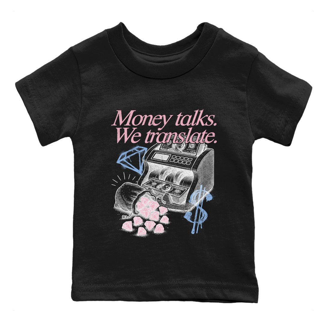 Sneaker match tees – Sneaker Tees To Match Air Jordan 5 35th Anniversary Shoes – Money Talks We Translate Kids T-Shirt Black 2