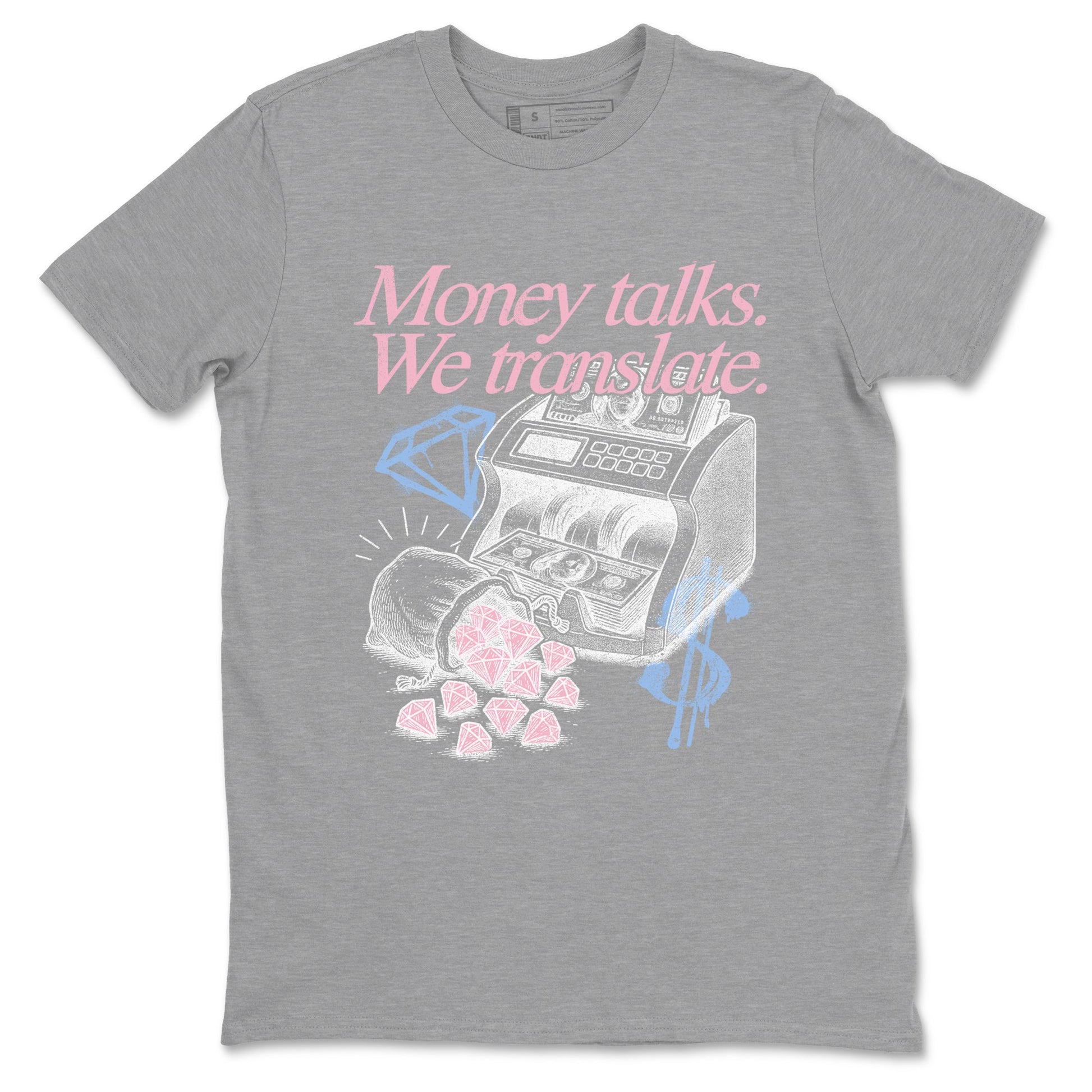 Sneaker match tees – Sneaker Tees To Match Air Jordan 5 35th Anniversary Shoes – Money Talks We Translate Tee Heather Grey 2