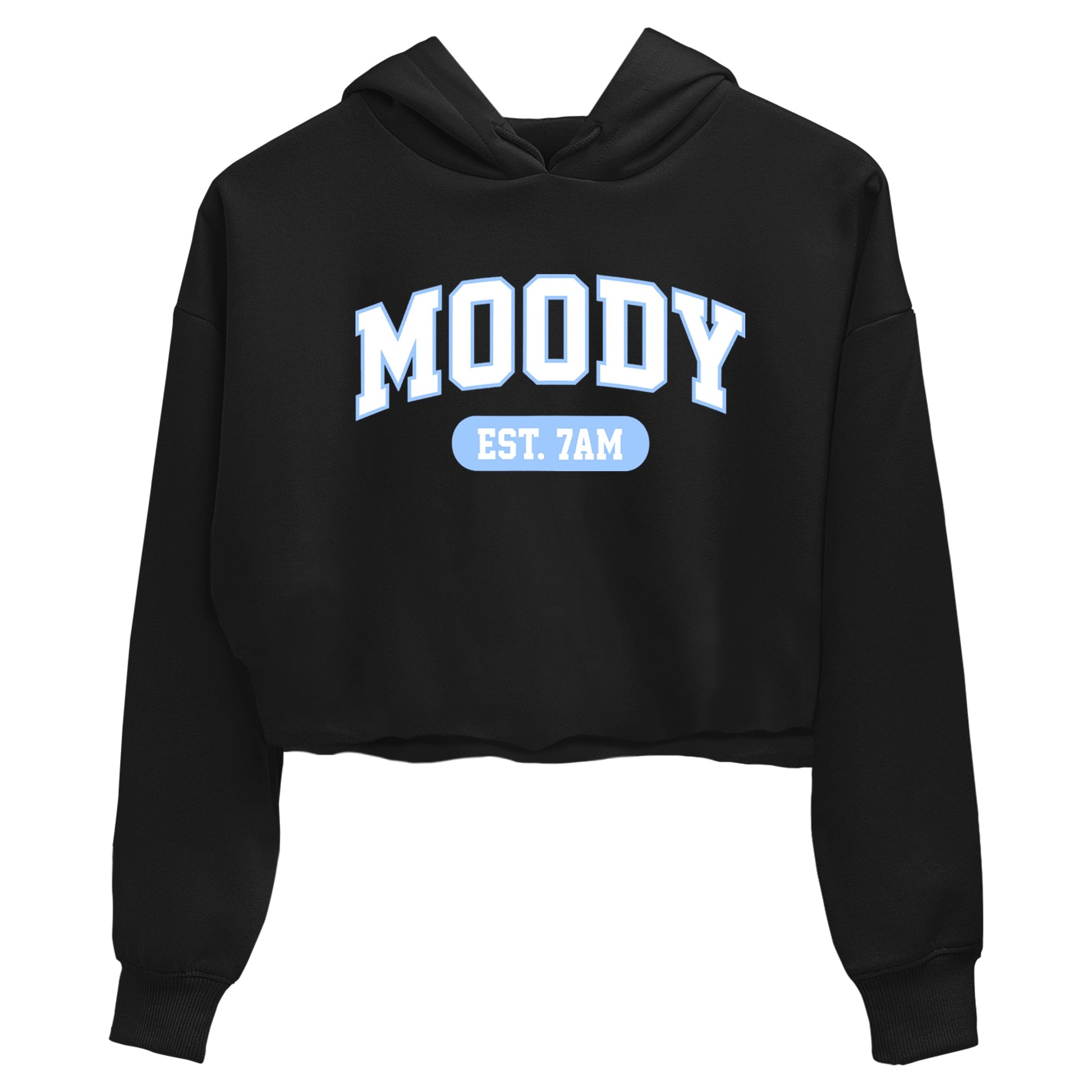 Moody womens crop tee made to vibe with the Air Jordan 4 Aluminum sneakers — the perfect match in Black 2.