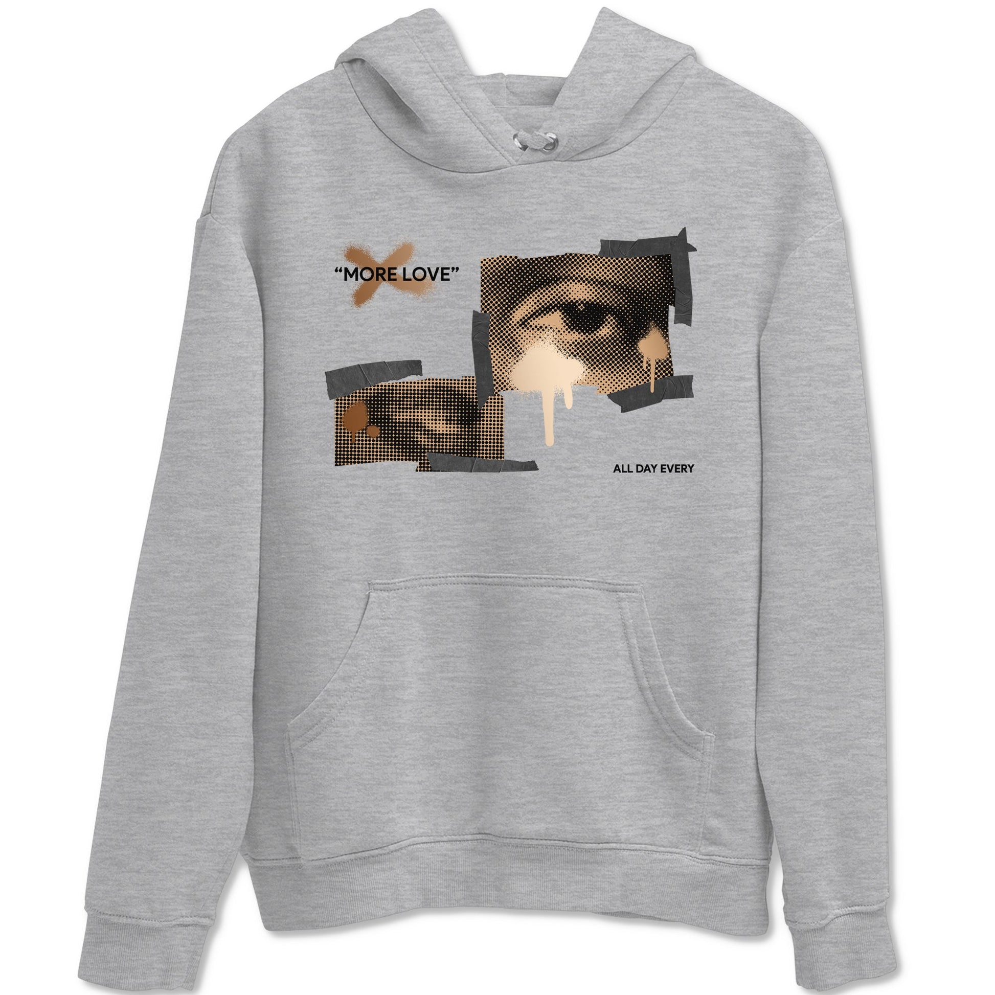 Foams One Metallic Copper shirts to match jordans More Love sneaker match tees Air Foamposite One Metallic Copper match shoes to clothes SNRT Sneaker Tees unisex cotton Heather Grey 2 shirts