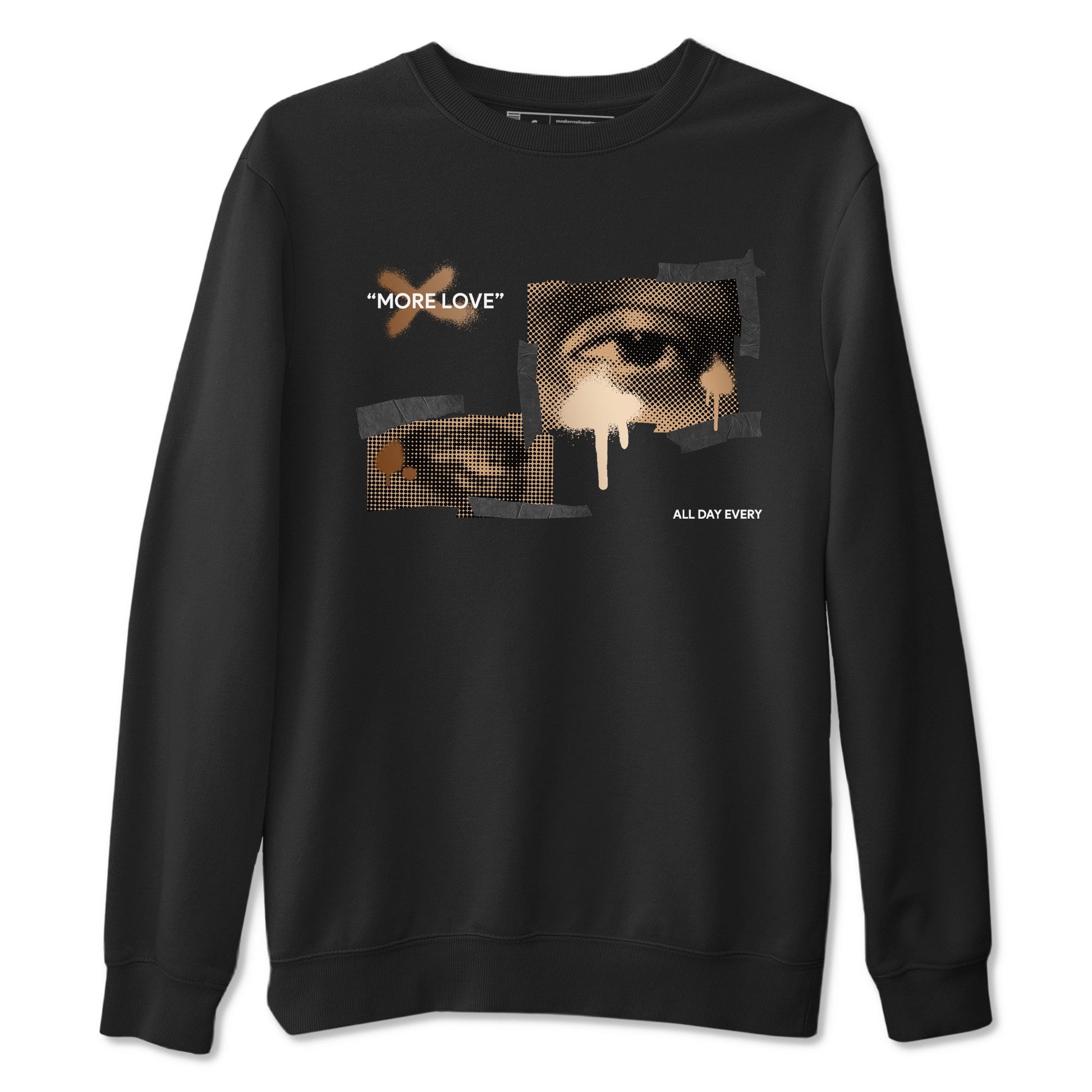 Foams One Metallic Copper shirts to match jordans More Love sneaker match tees Air Foamposite One Metallic Copper match shoes to clothes SNRT Sneaker Tees unisex cotton Black 2 shirts