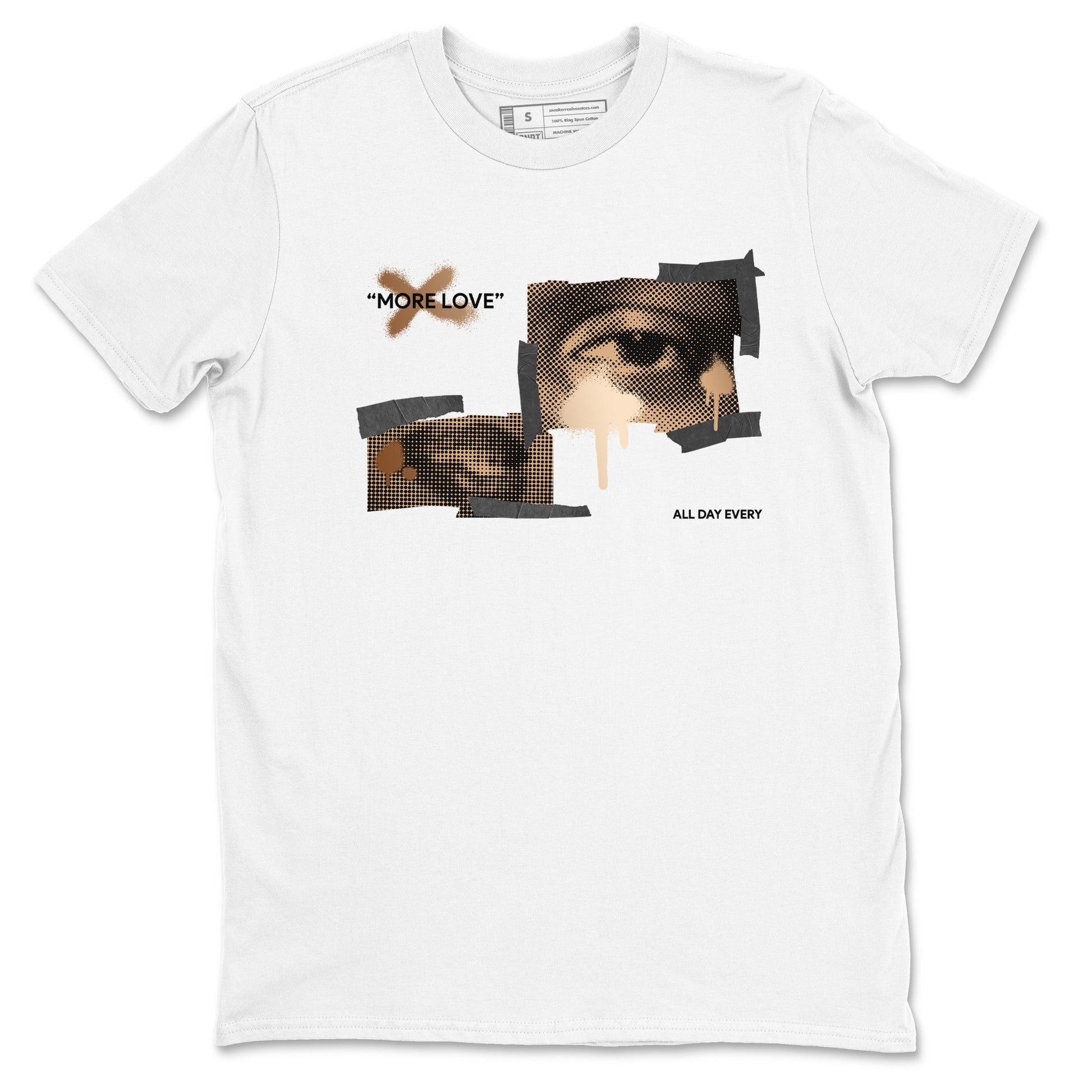 Foams One Metallic Copper shirts to match jordans More Love sneaker match tees Air Foamposite One Metallic Copper match shoes to clothes SNRT Sneaker Tees unisex cotton White 2 shirts