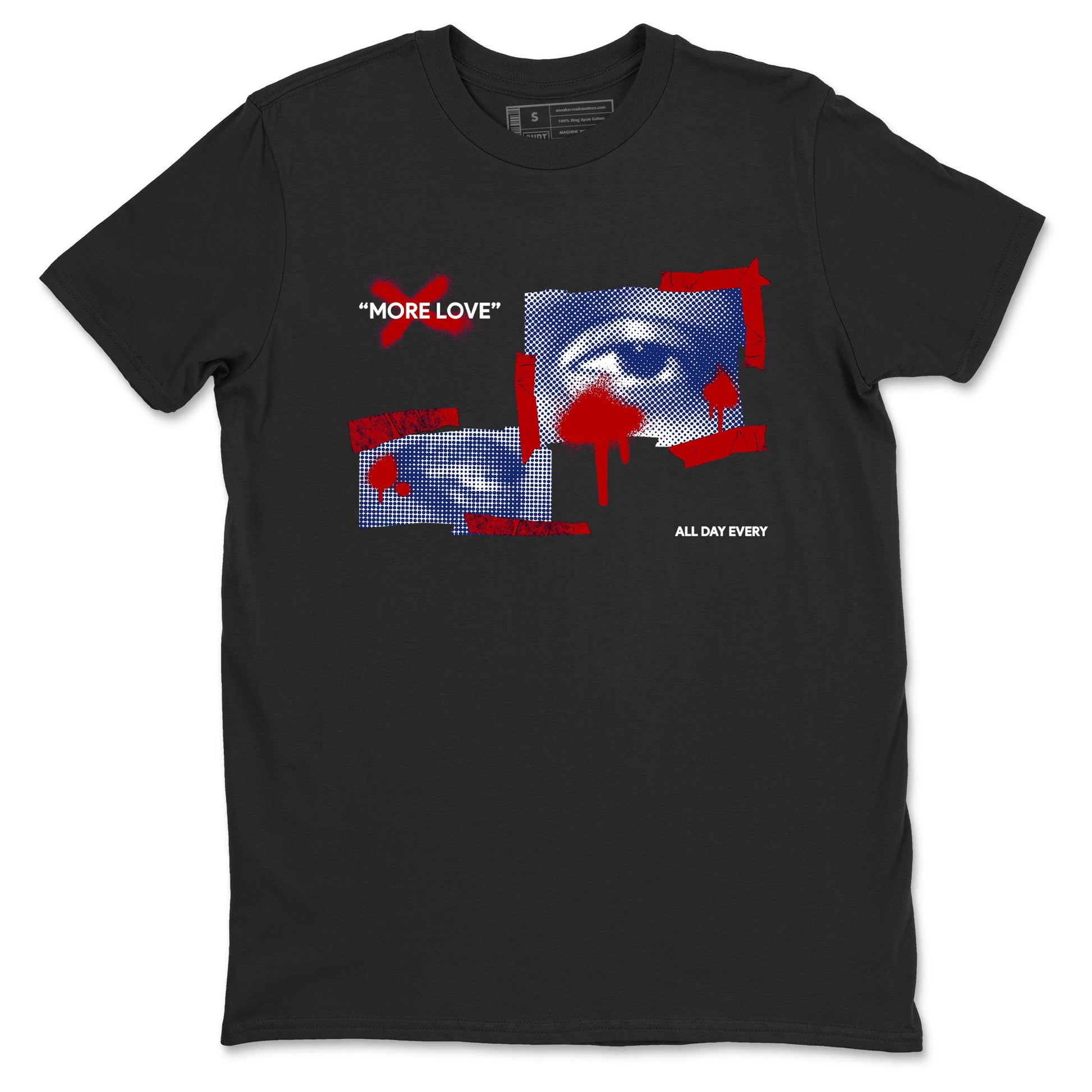 1s Rare Air shirts to match jordans More Love sneaker match tees Air Jordan 1 High OG Rare Air Deep Royal Blue match shoes to clothes SNRT Sneaker Tees unisex cotton Black 2 shirts