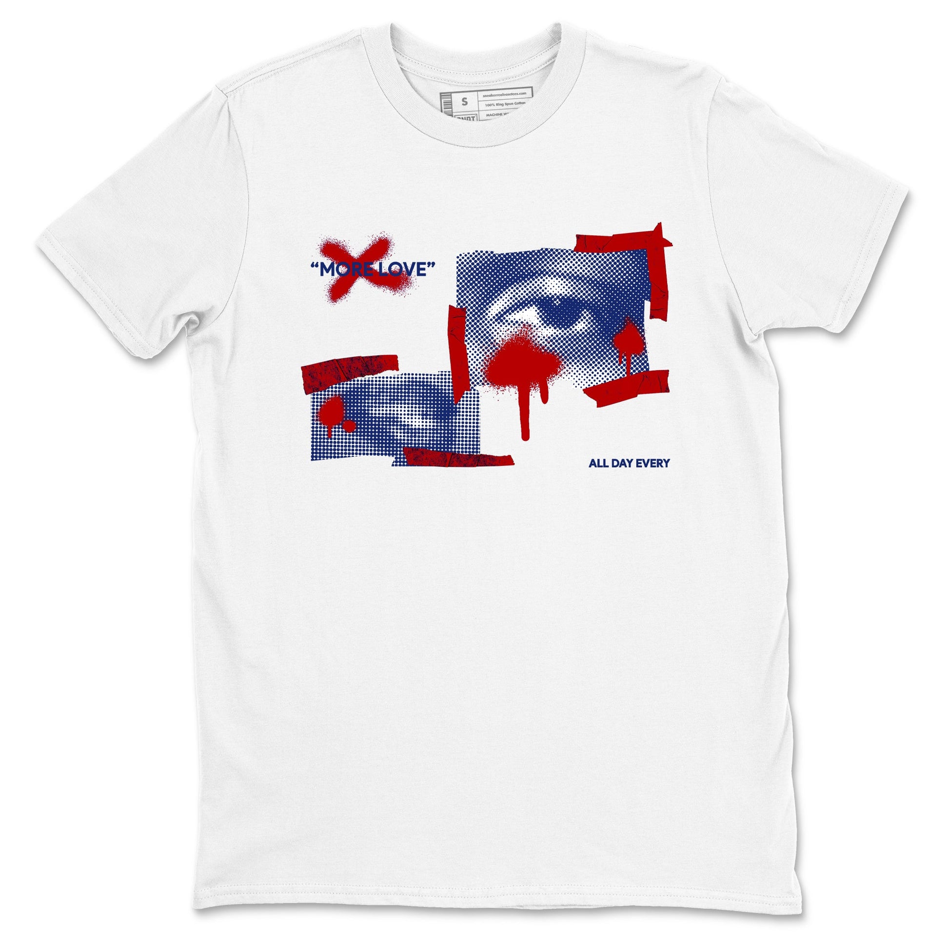 1s Rare Air shirts to match jordans More Love sneaker match tees Air Jordan 1 High OG Rare Air Deep Royal Blue match shoes to clothes SNRT Sneaker Tees unisex cotton White 2 shirts