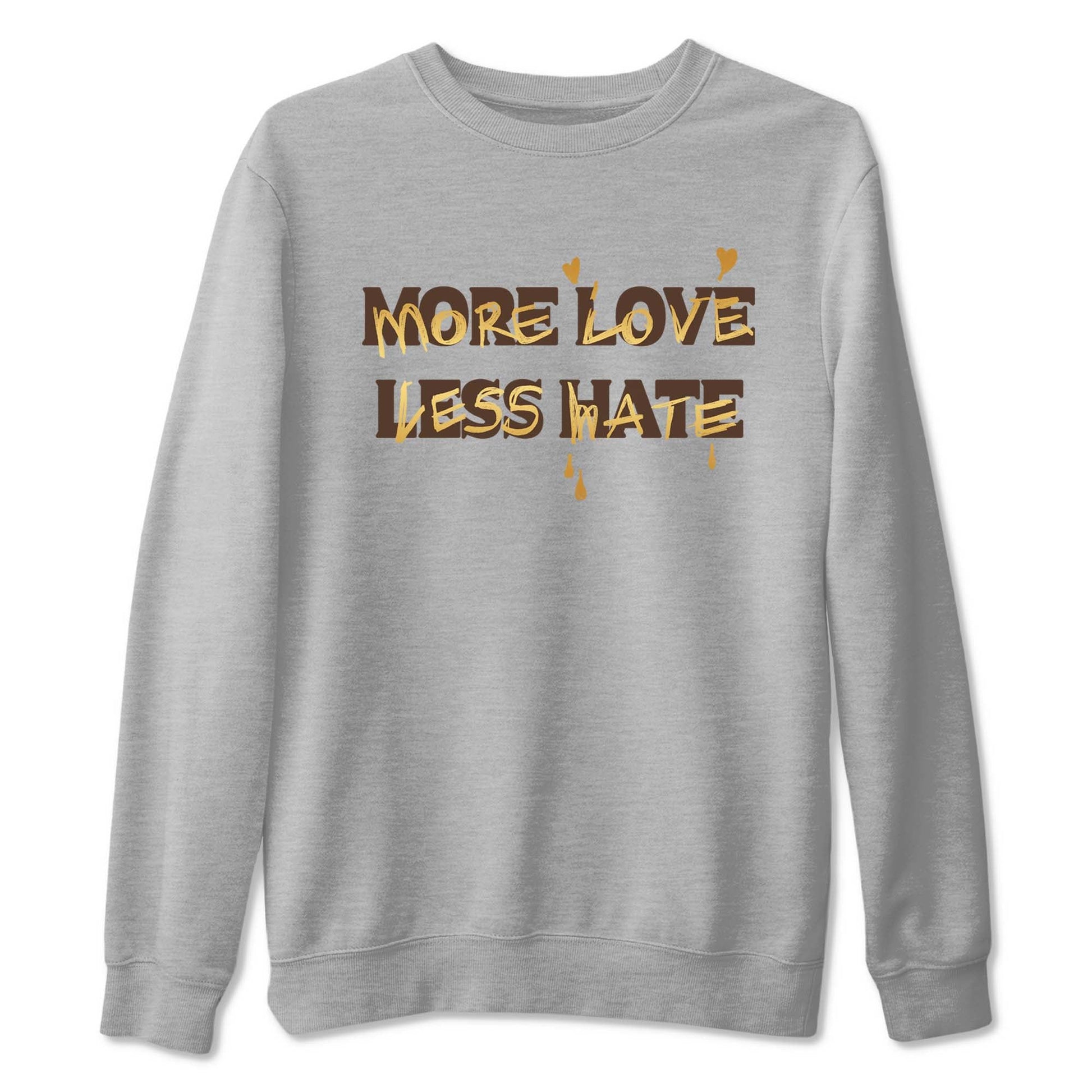 5s Golden Ticket shirts to match jordans More Love Less Hate shirts to match jordans Air Jordan 5 Golden Ticket match shoes to clothes SNRT Sneaker Tees unisex cotton Heather Grey 2 shirts