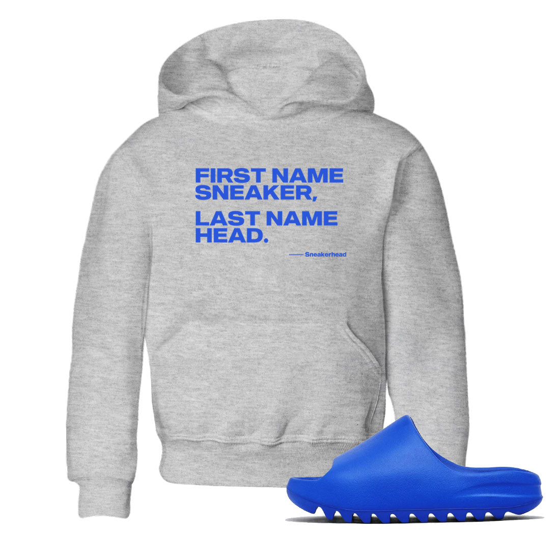 Yeezy Slide Azure shirts to match jordans My Name Is Sneakerhead sneaker match tees Yeezy Slide Azure SNRT Sneaker Tees streetwear brand Baby and Youth Heather Grey 1 cotton tee