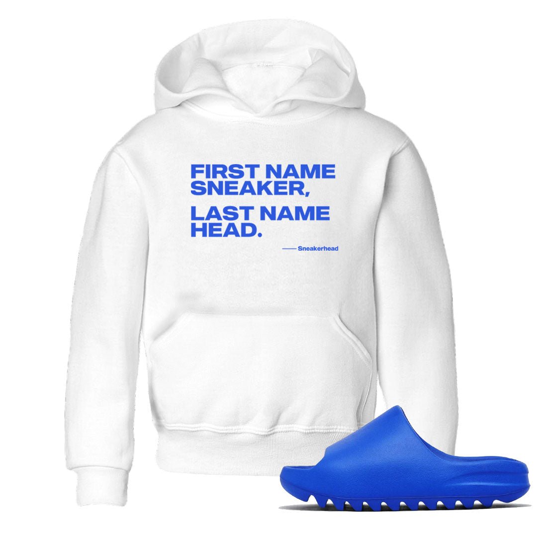 Yeezy Slide Azure shirts to match jordans My Name Is Sneakerhead sneaker match tees Yeezy Slide Azure SNRT Sneaker Tees streetwear brand Baby and Youth White 1 cotton tee