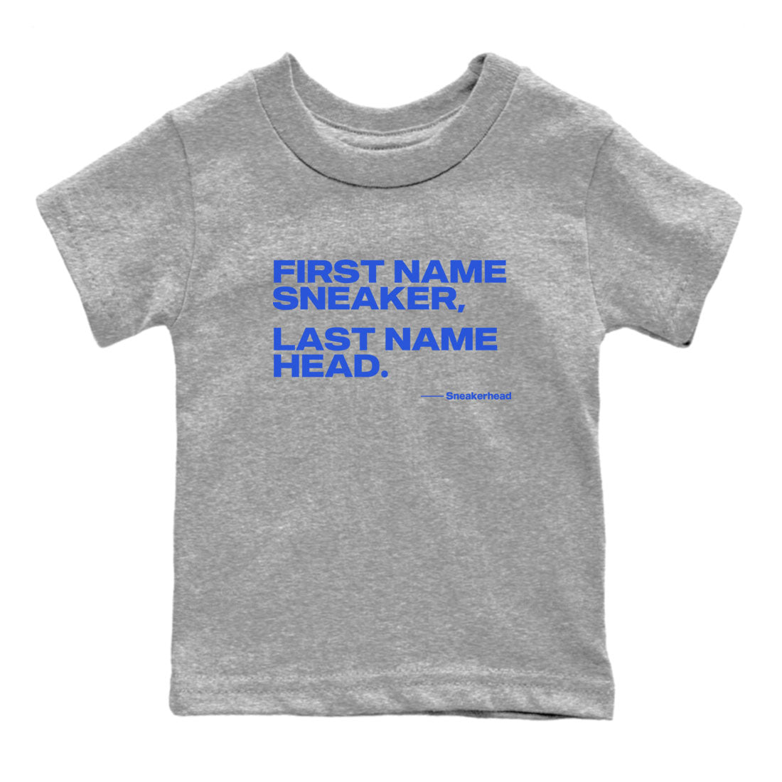 Yeezy Slide Azure shirts to match jordans My Name Is Sneakerhead sneaker match tees Yeezy Slide Azure SNRT Sneaker Tees streetwear brand Baby and Youth Heather Grey 2 cotton tee