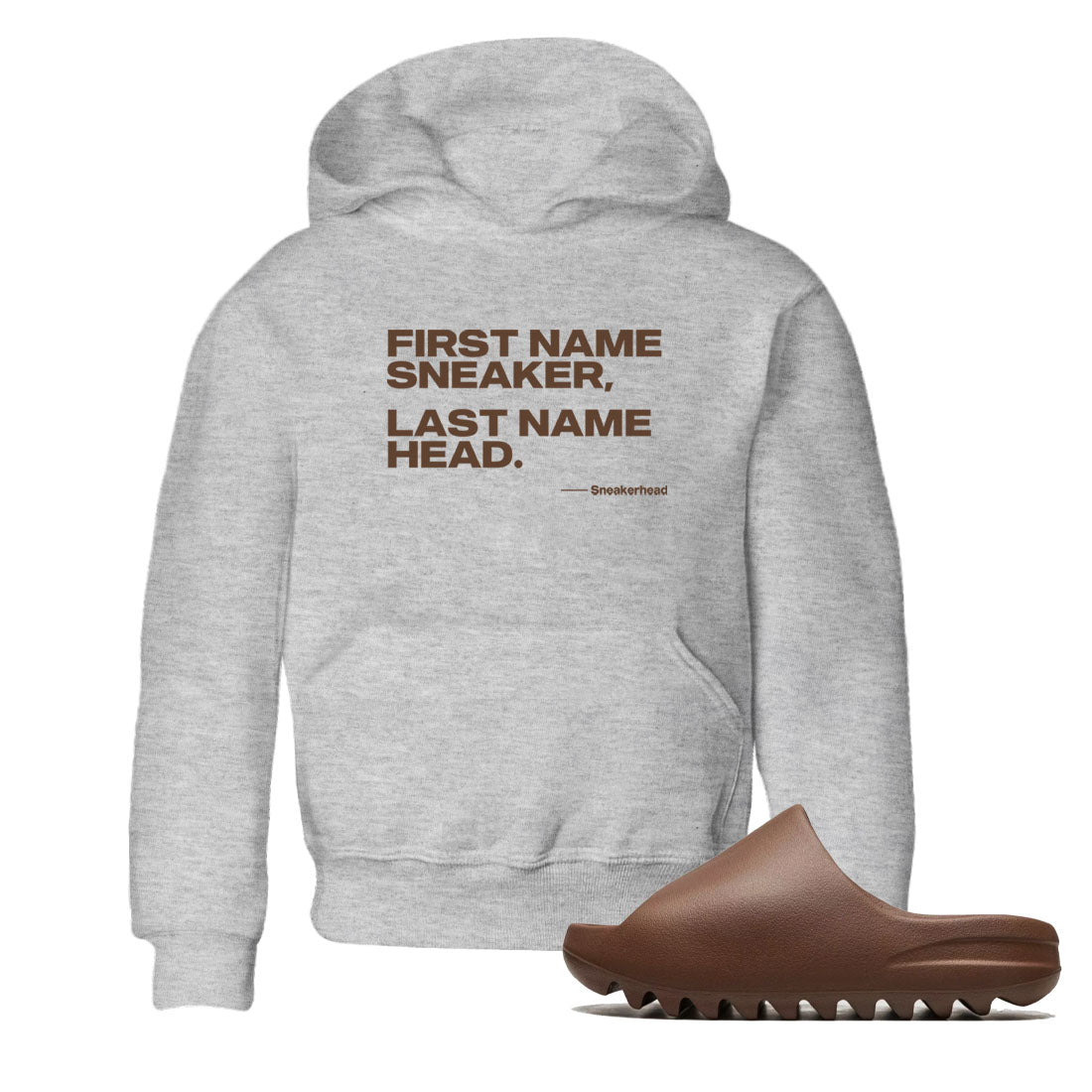 Yeezy Slide Flax shirts to match jordans My Name Is Sneakerhead sneaker match tees Yeezy Slide Flax SNRT Sneaker Tees streetwear brand Baby and Youth Heather Grey 1 cotton tee