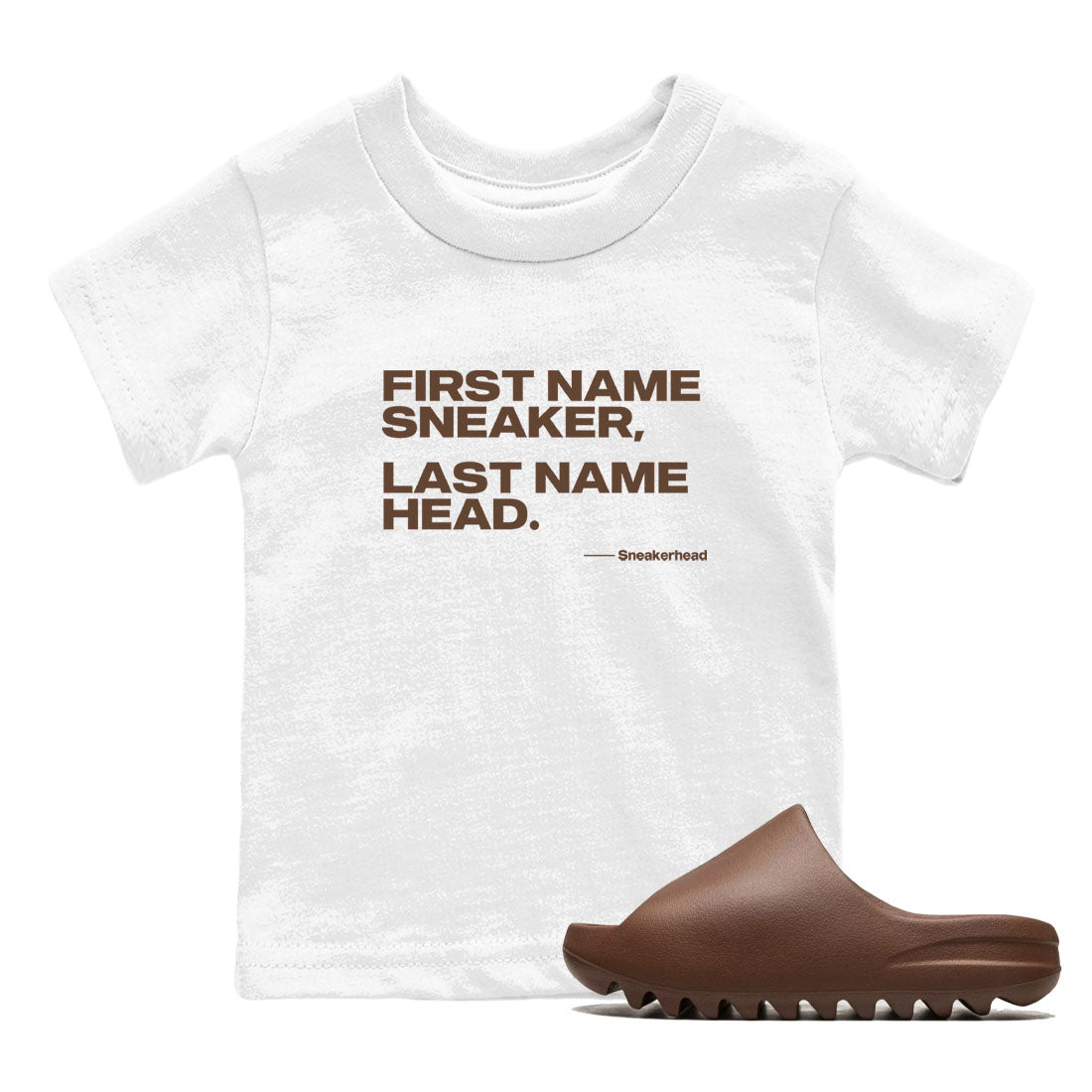 Yeezy Slide Flax shirts to match jordans My Name Is Sneakerhead sneaker match tees Yeezy Slide Flax SNRT Sneaker Tees streetwear brand Baby and Youth White 1 cotton tee