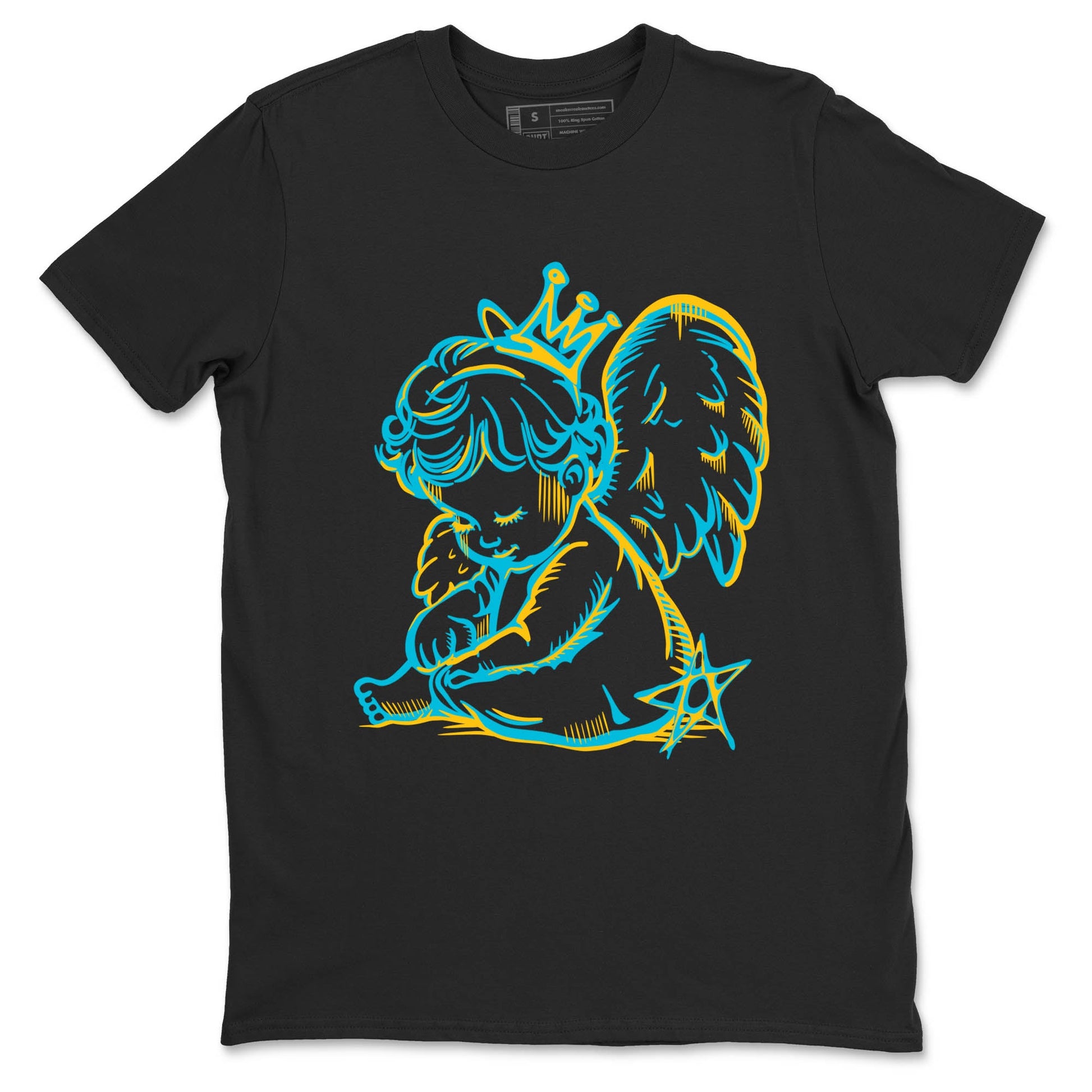 Sneaker Threads – Sneaker Tees To Match Air Jordan 11 Retro Gamma – Neon Angel Graphic Tee Black 2. Perfect for Jordan releases 2025 colorways.
