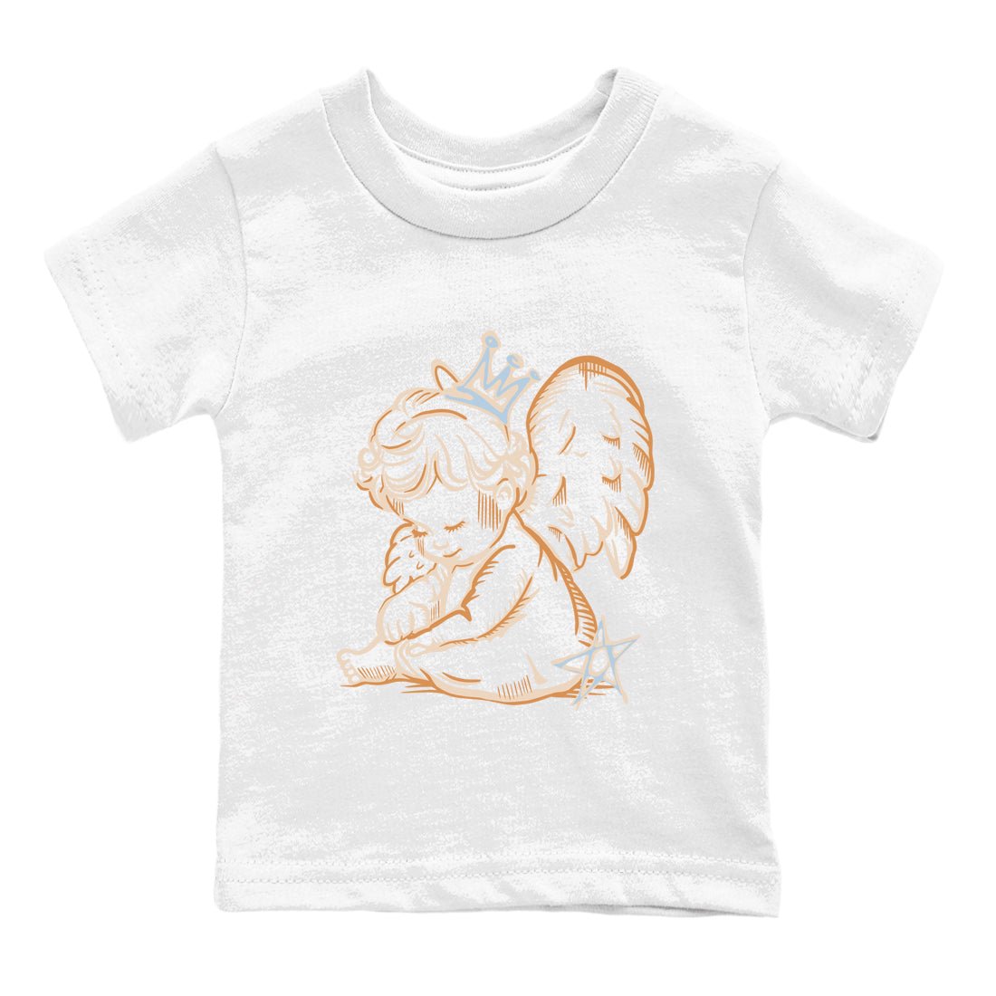 Sneaker match tees – Sneaker Tees To Match Air Jordan 3 Champagne and Oysters Shoes – Neon Angel Kids T-Shirt White 2